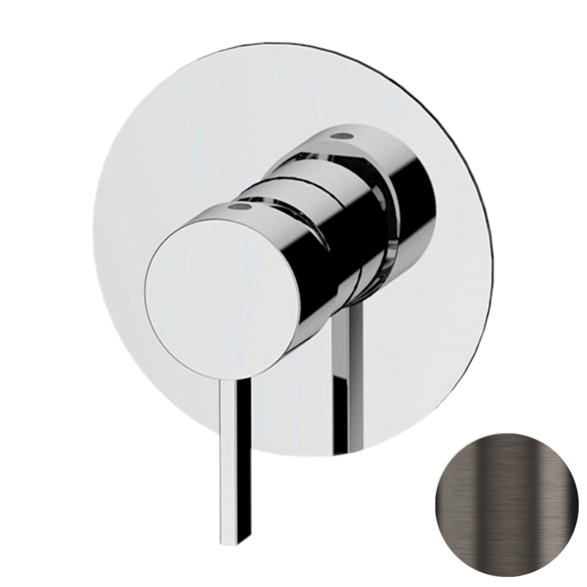 Смеситель для душа Remer Metrica MC30LGM, оружейная сталь PVD