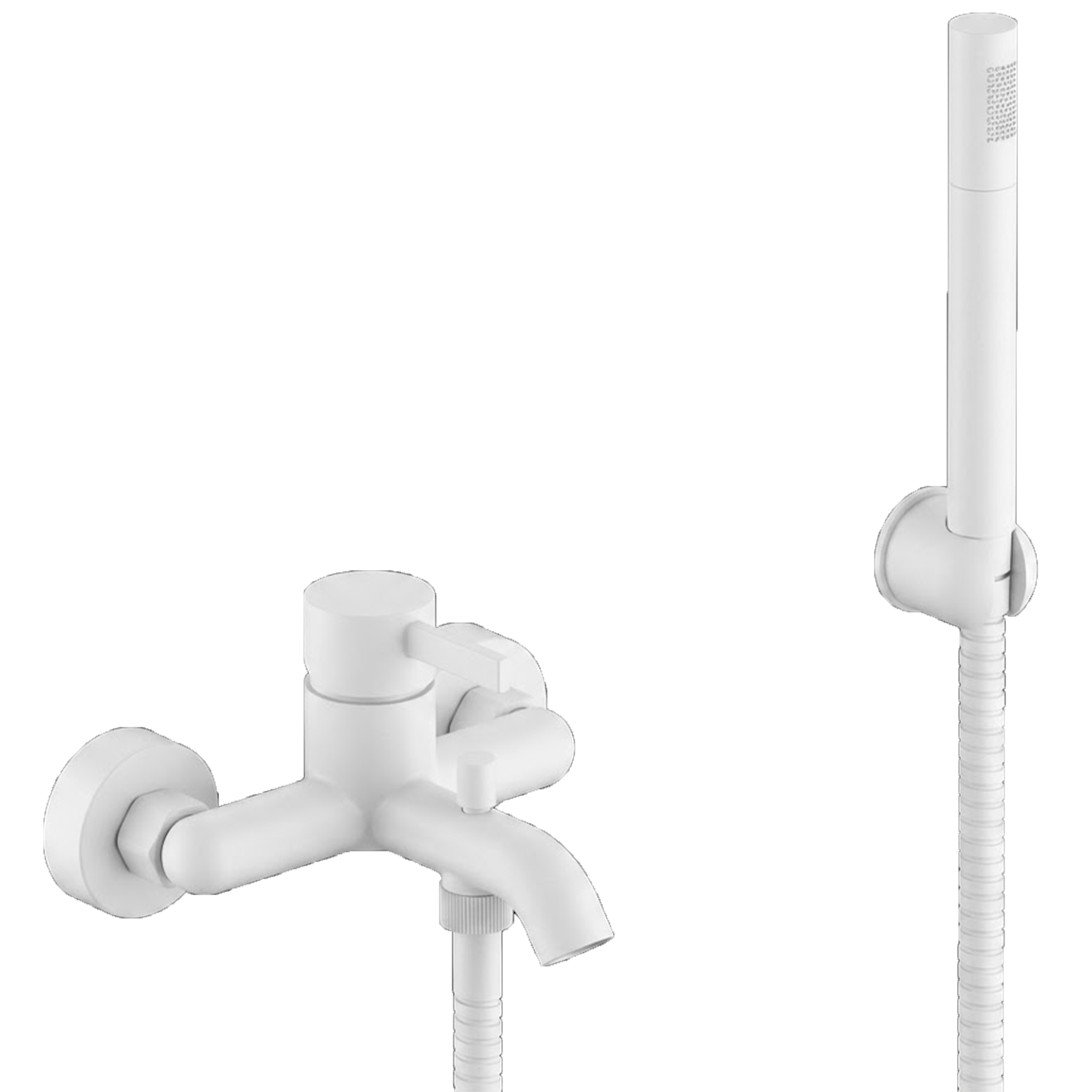 Смеситель для ванны Remer Metrica MC02BO, белый матовый