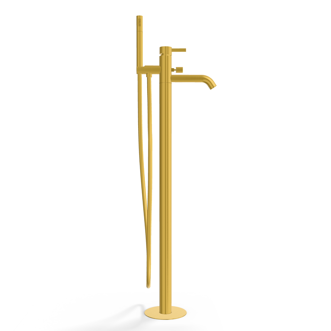 Смеситель для ванны Remer Metrica MC08BG, золото брашированное