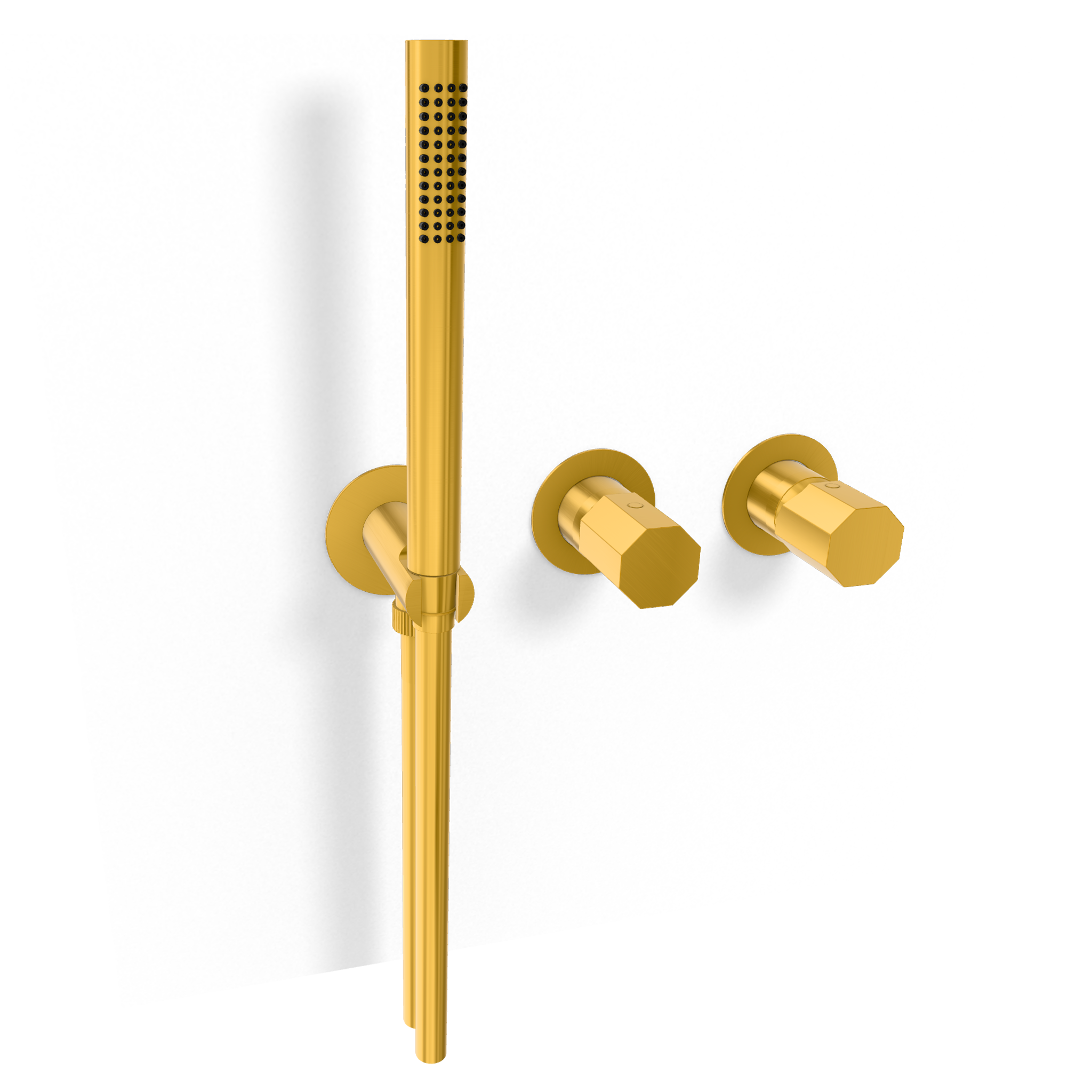 Смеситель для душа Remer Ottagono ON97D3PWBBG, золото брашированное