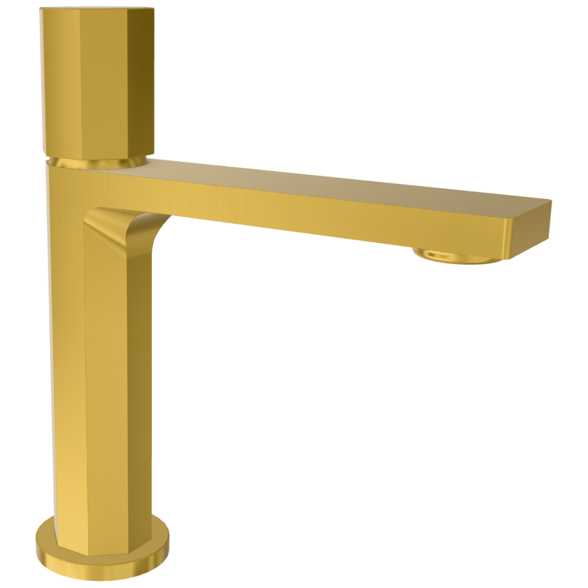 Смеситель для раковины Remer Ottagono ON12BG, золото брашированное