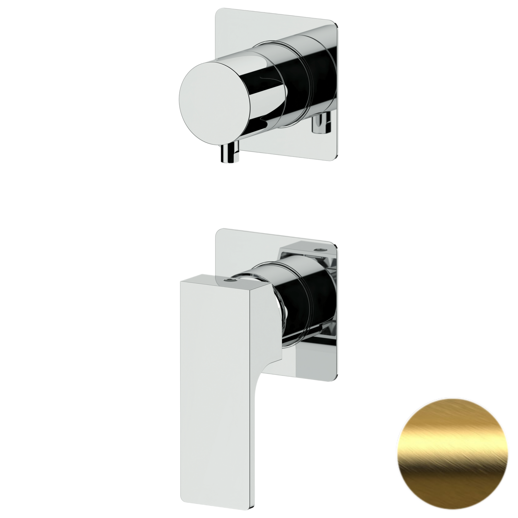 Смеситель для душа Remer Absolute AU93PWBBG, золото брашированное