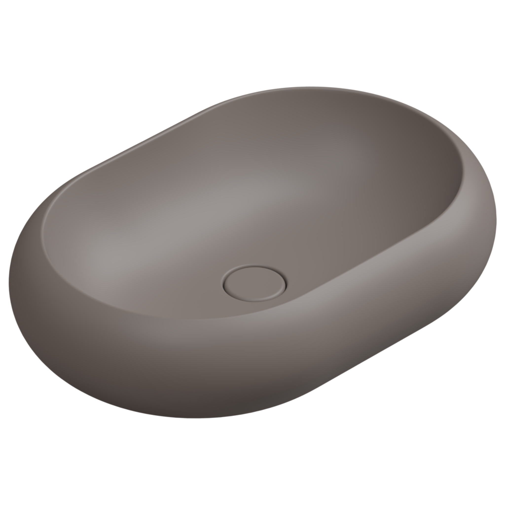 Раковина накладная 60x42 см GSG Ceramic Design Petra PELAV60029, Tortora Matt