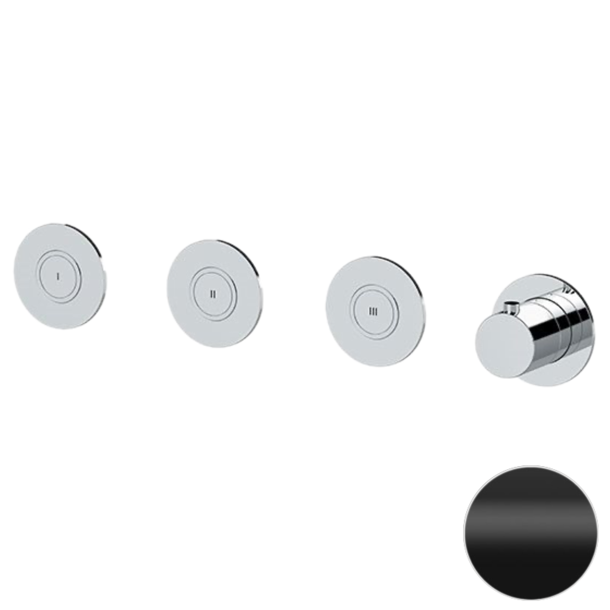 Смеситель термостатический для душа Remer X Style X99D3PKBNO, черный матовый