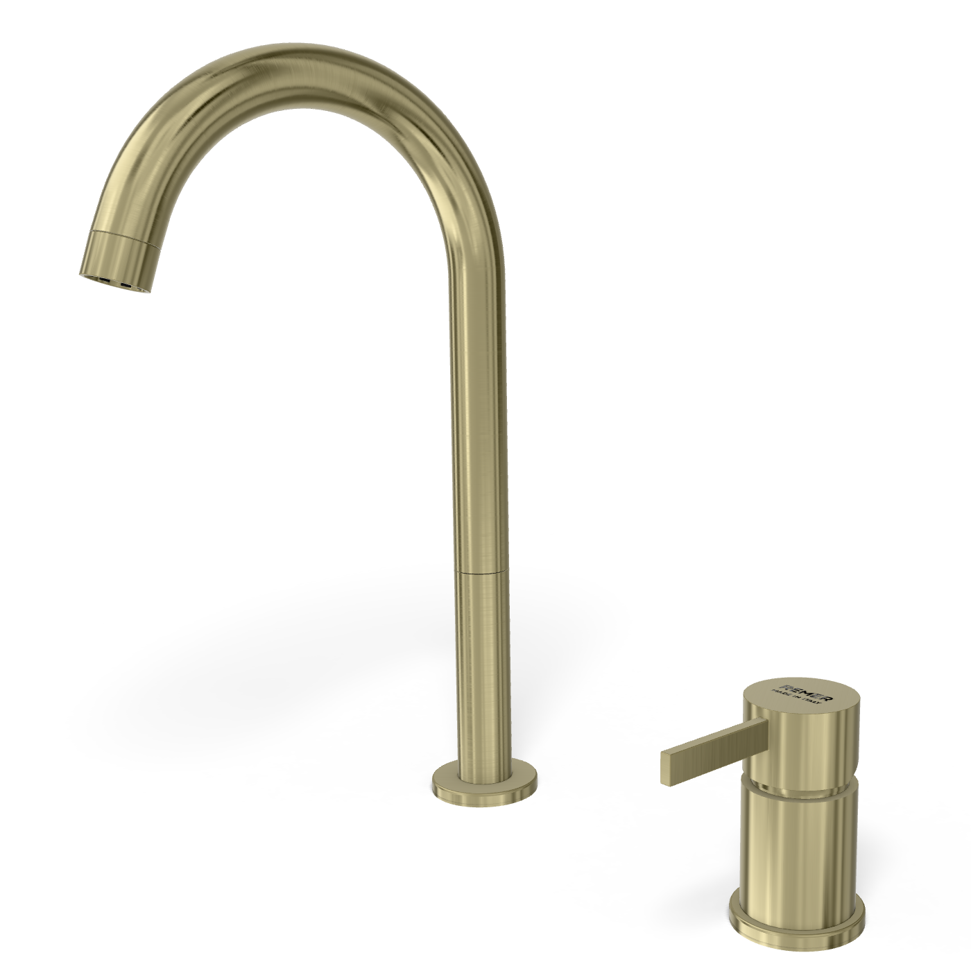 Смеситель для раковины Remer Metrica MC57LCH, шампань брашированная PVD