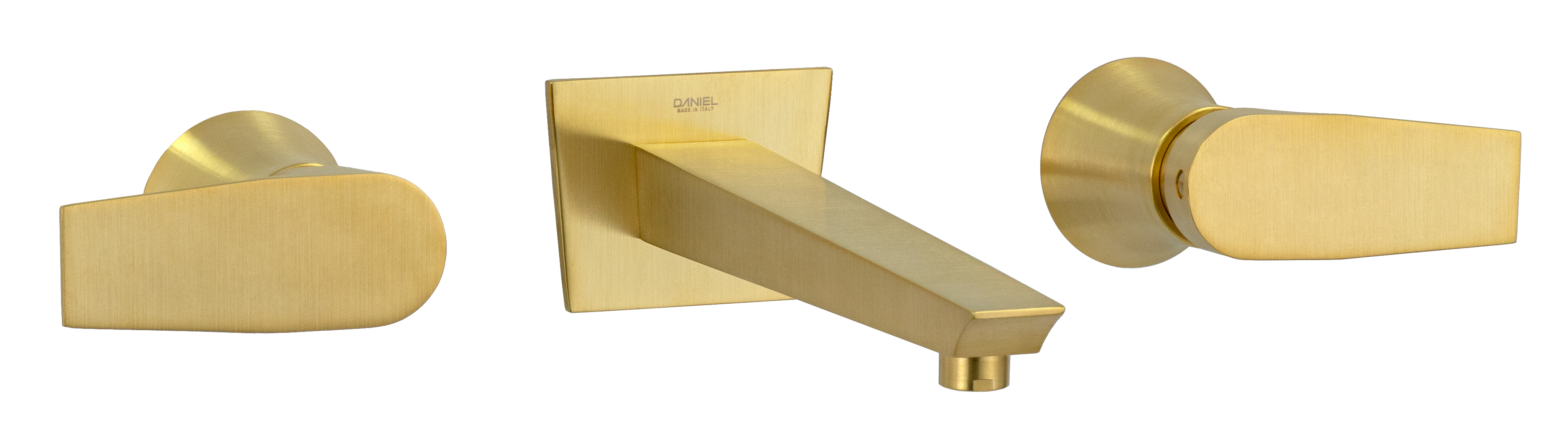 Смеситель для раковины Daniel Diva DV5022DP, золото брашированное