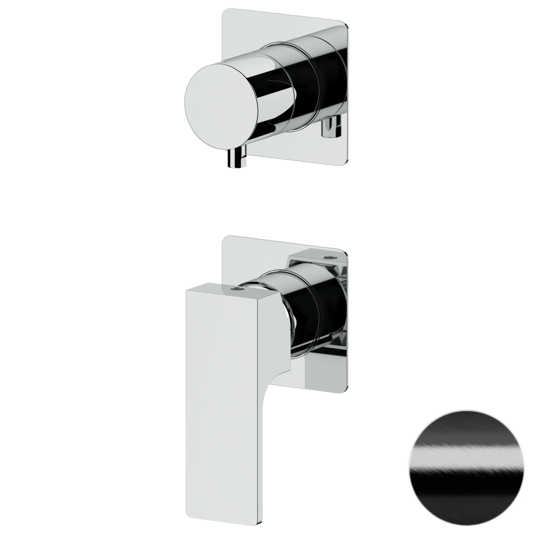 Смеситель для душа Remer Absolute AU92PWBCFP, черный брашированный хром