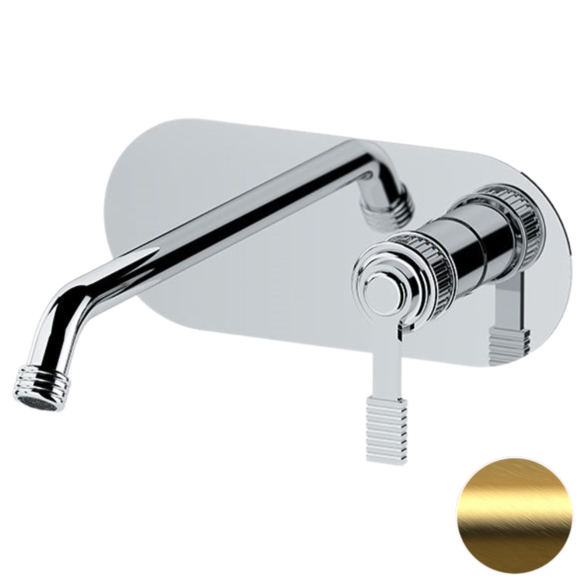 Смеситель для раковины Remer Atelier AL15LWBBG, золото брашированное