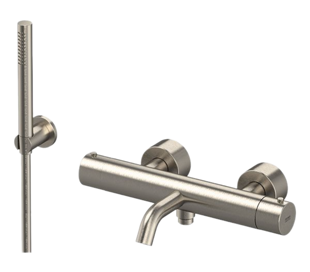 Смеситель термостатический для ванны Remer X Style INOX SSXT02, нержавеющая сталь