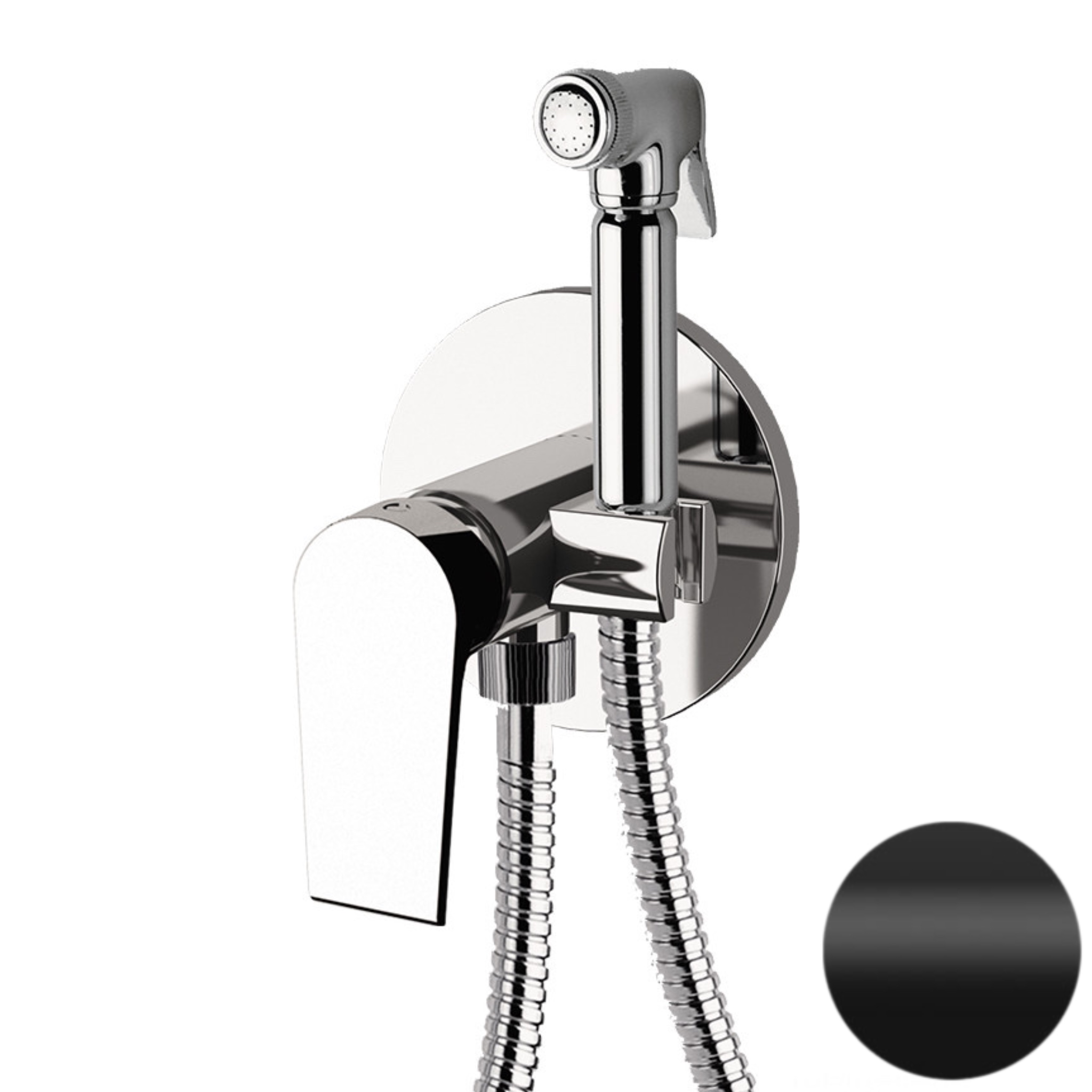 Гигиенический душ со смесителем Mariani Artic В14185AT, черный матовый