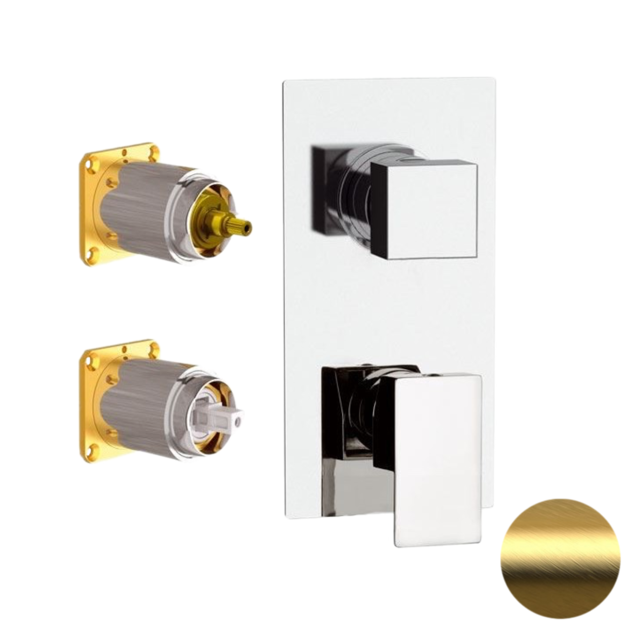 Смеситель для душа Daniel Skyline SK612D2KBDP, золото брашированное