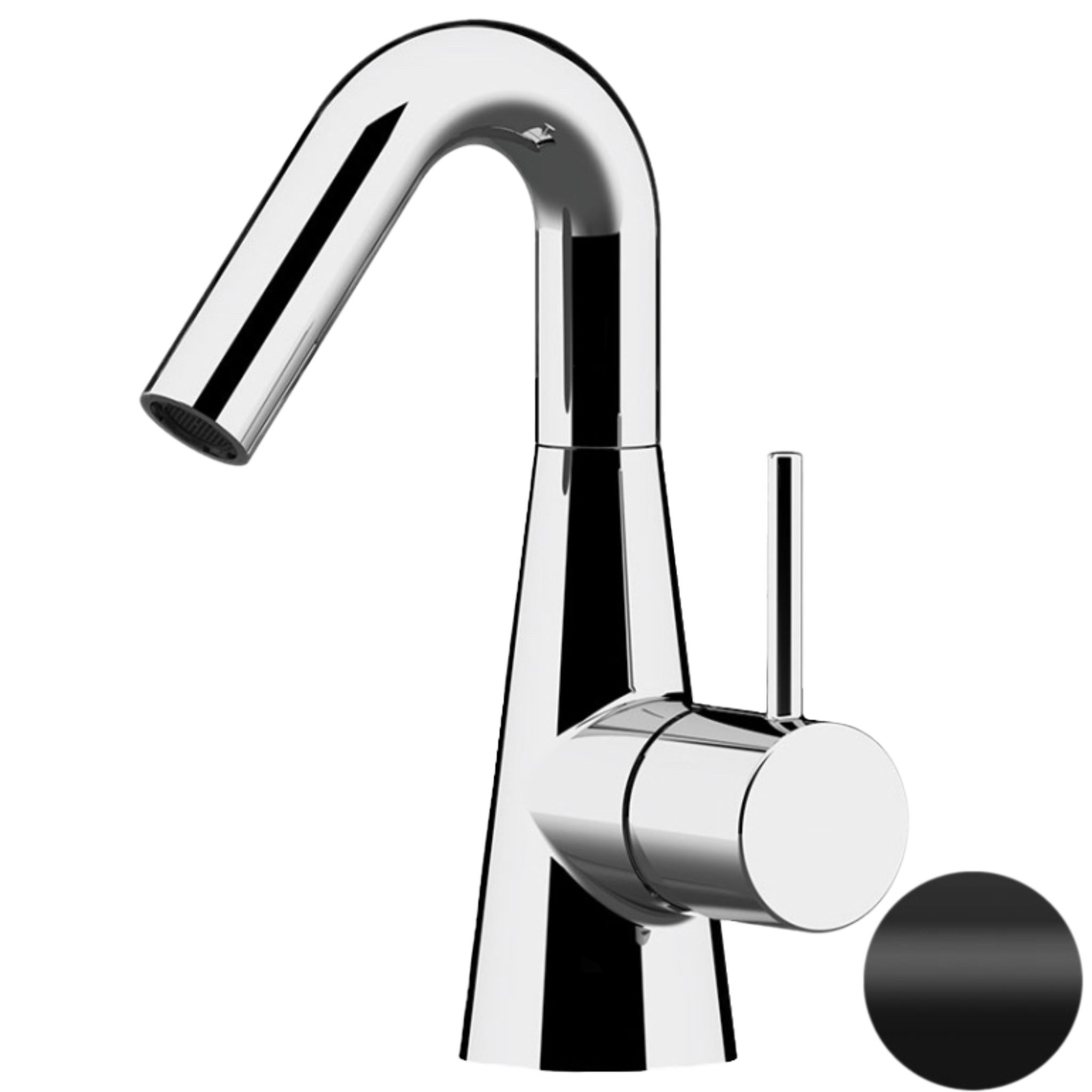 Смеситель для раковины Daniel Swing SG606N15, чёрный матовый