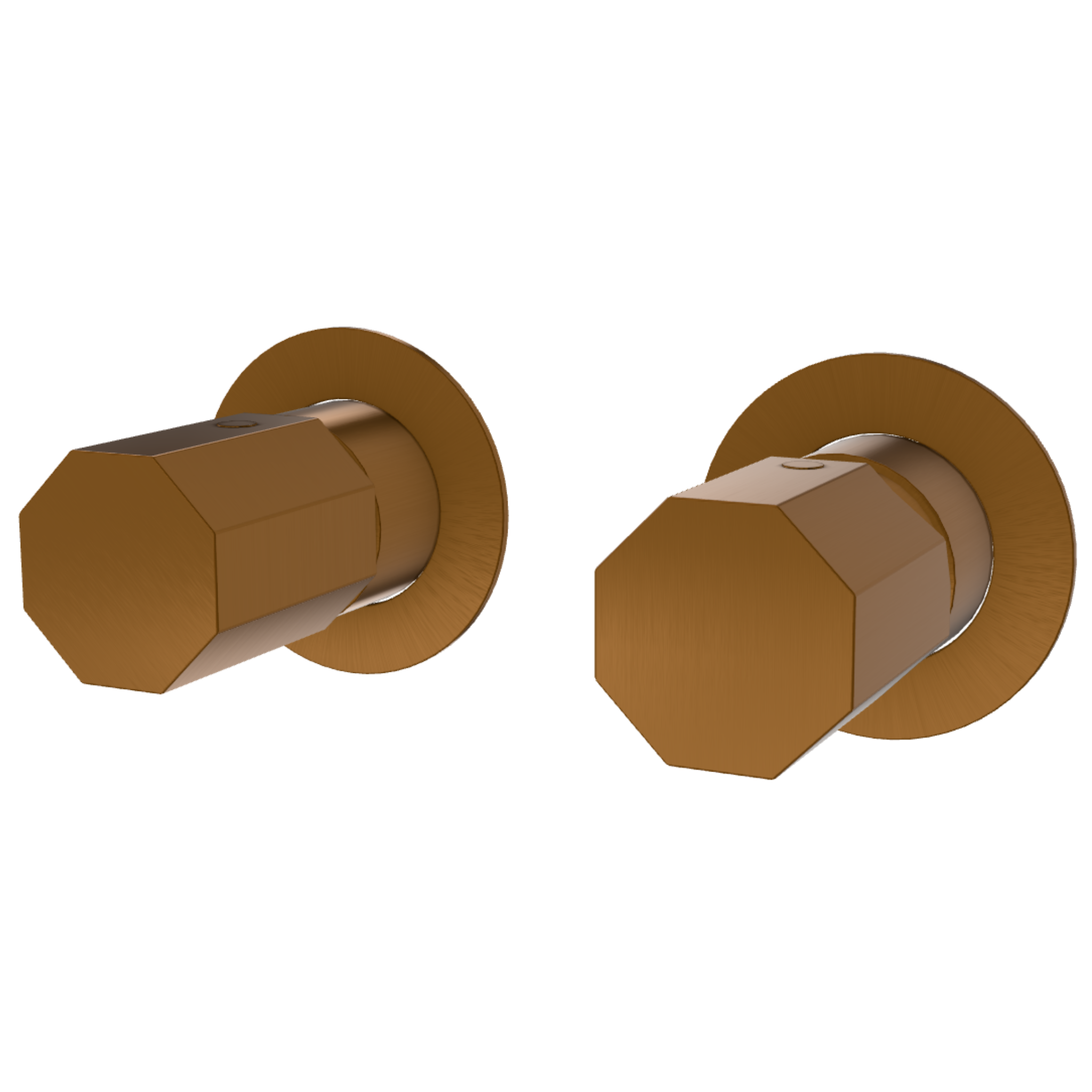 Смеситель для душа Remer Ottagono ON92ZPWBCU, медь брашированная PVD