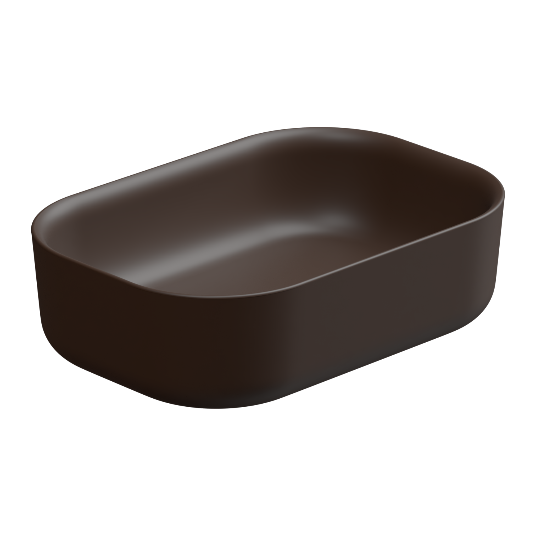 Раковина накладная 60x42 см GSG Ceramic Design Hit! HILAVRE60035, Cacao Matt