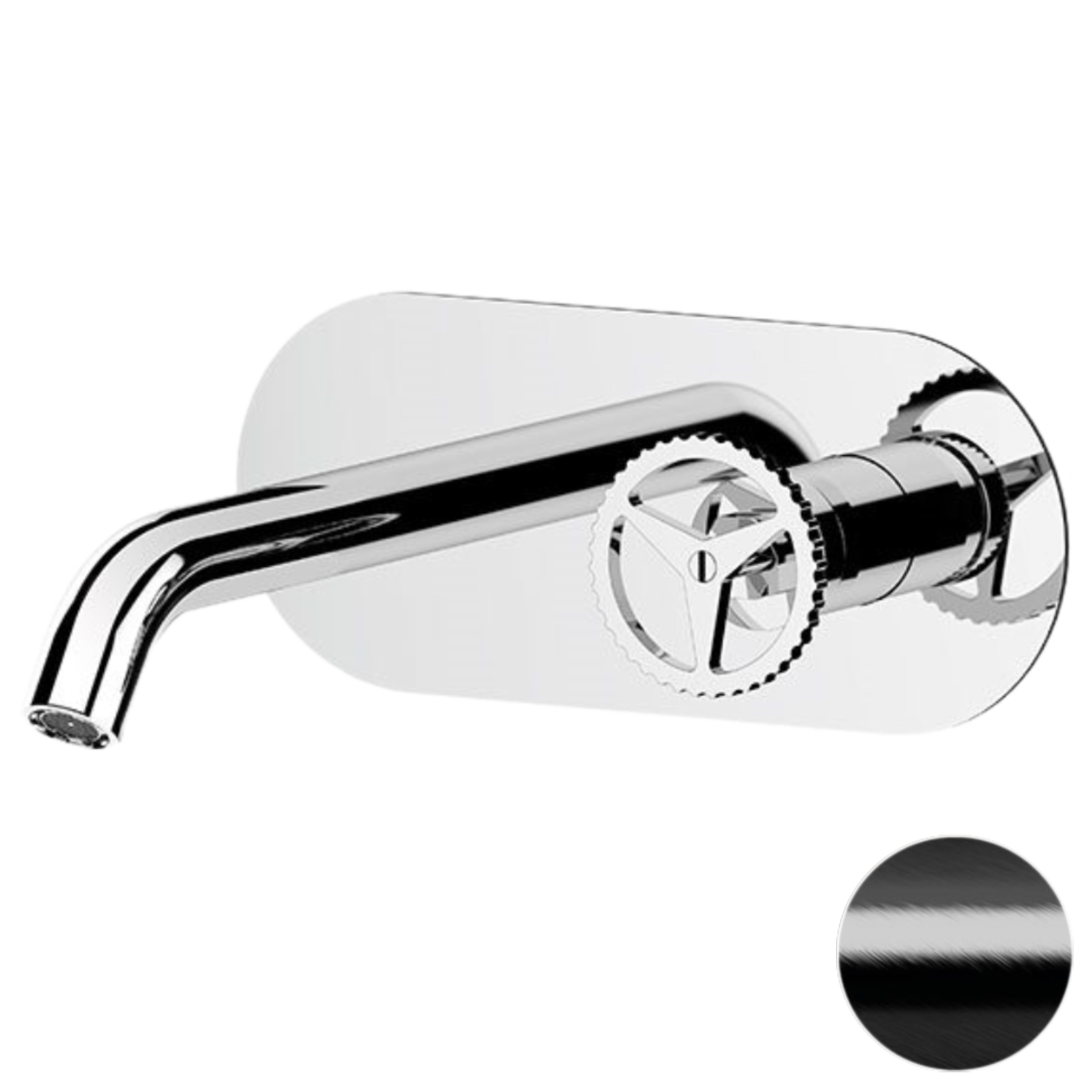 Смеситель для раковины Remer Chrono CH15LWBCFP, черный брашированный хром