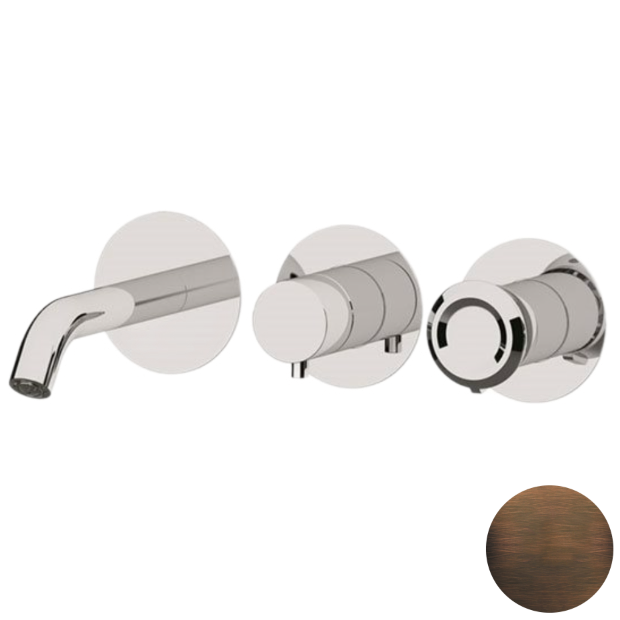 Смеситель для ванны Remer Element ET54D2PWBBR, бронза масляная