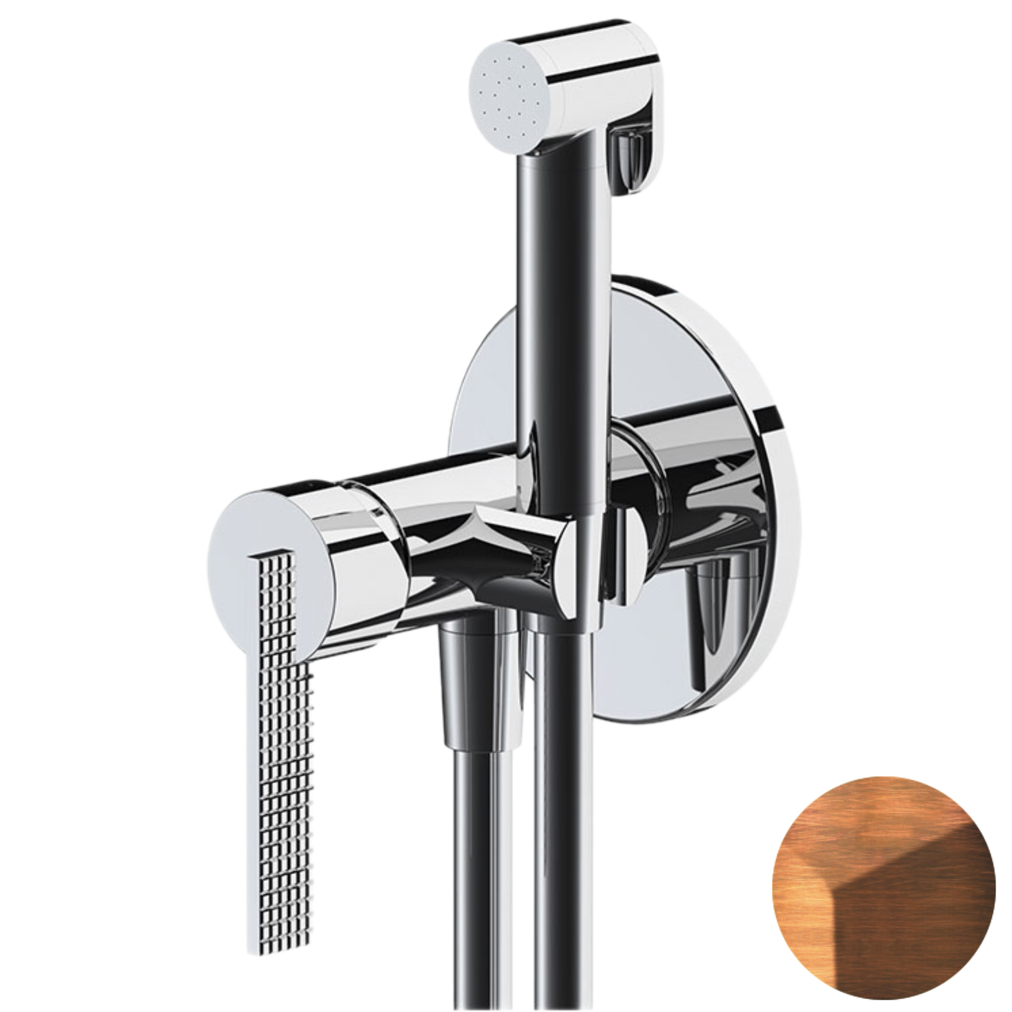 Гигиенический душ со смесителем Daniel Club ANC645BP4DC64, медь состаренная