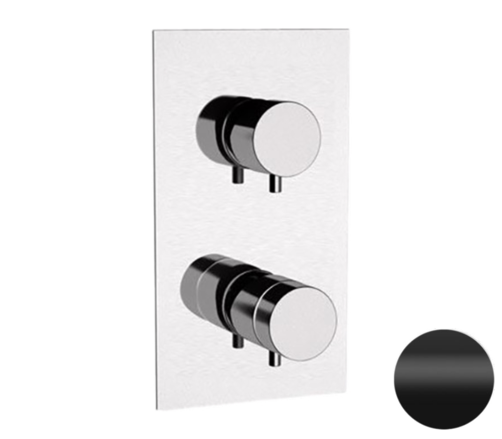 Смеситель термостатический для душа Remer Elegance NT93QKBNO, черный матовый