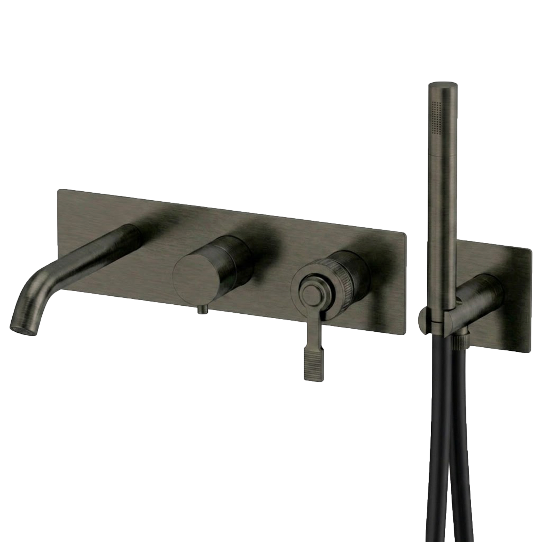 Смеситель для ванны Remer Atelier AL53D2WBGM, оружейная сталь PVD