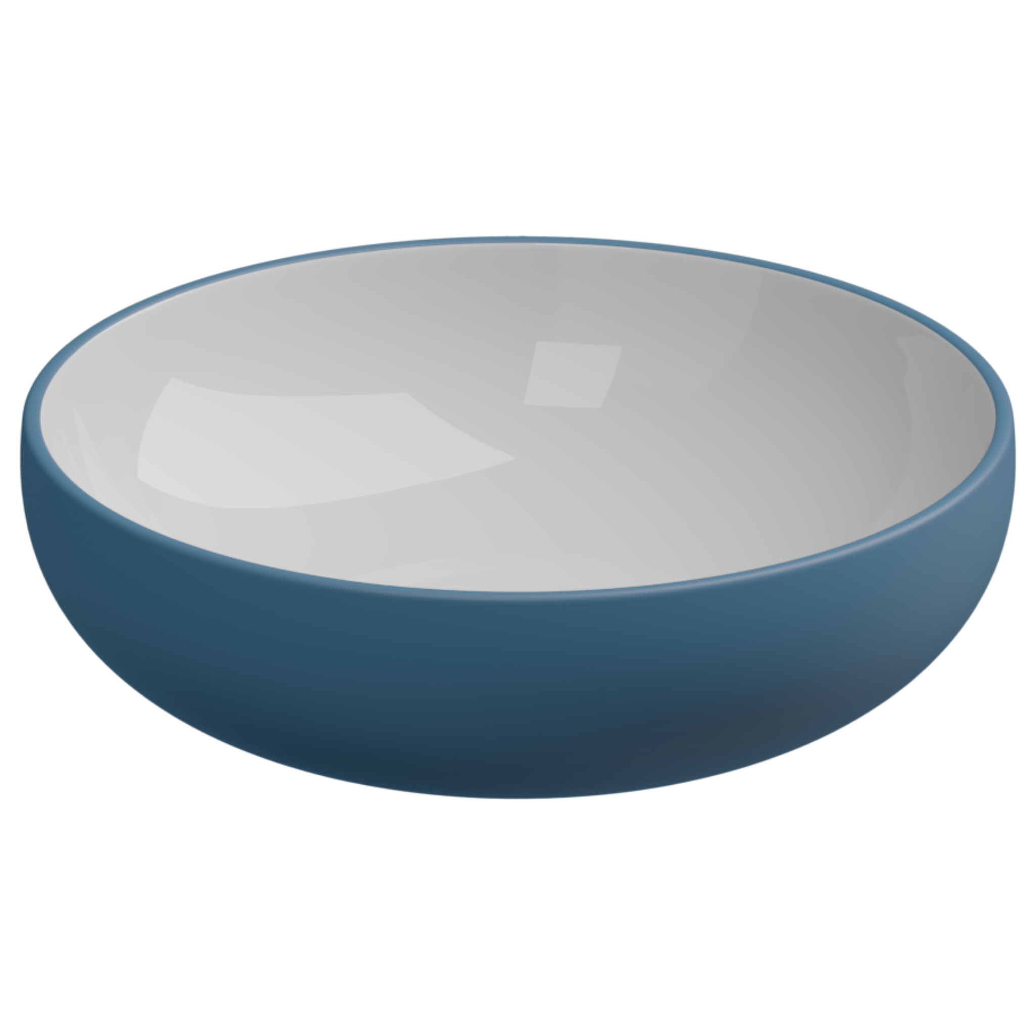 Раковина накладная биколор 45 см GSG Ceramic Design Easy EALAVRO45BI000/027, White/Denim Matt