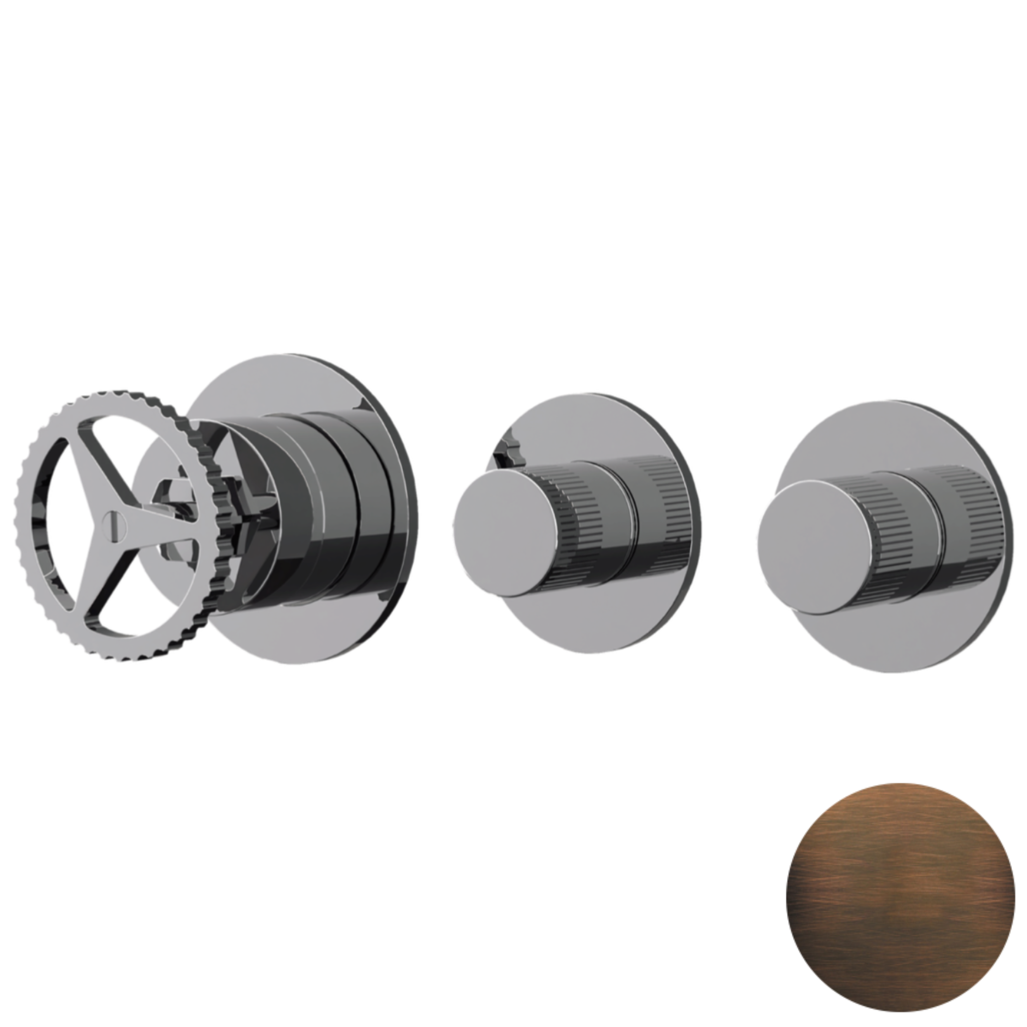 Смеситель для душа Remer Chrono CH98D2PWBBR, бронза масляная