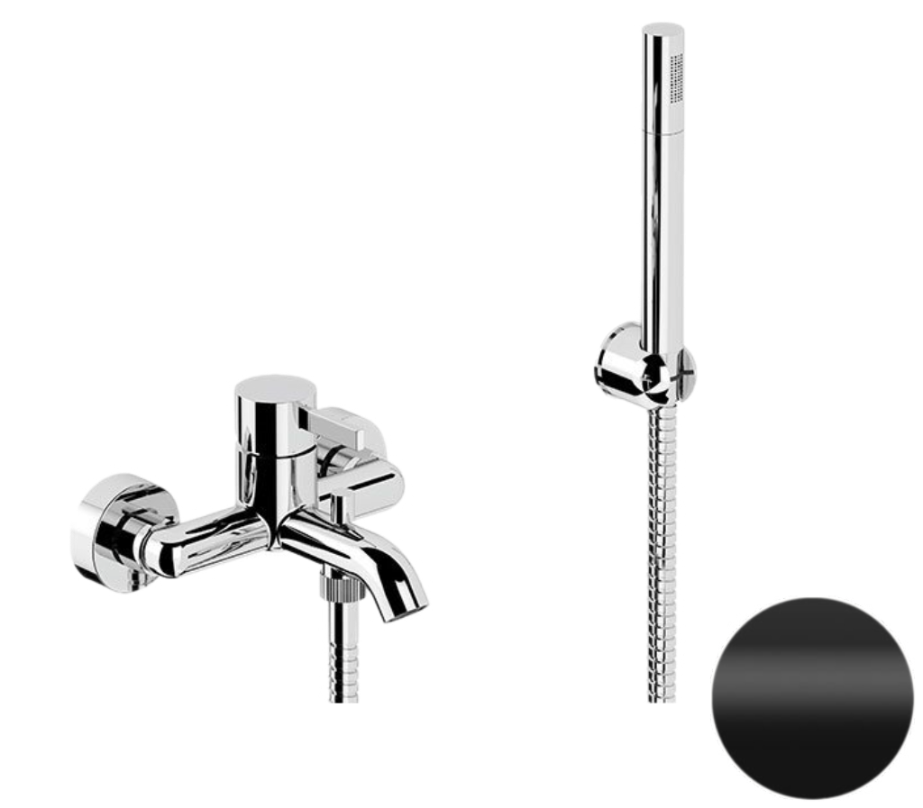 Смеситель для ванны Remer Metrica MC02NO, черный матовый