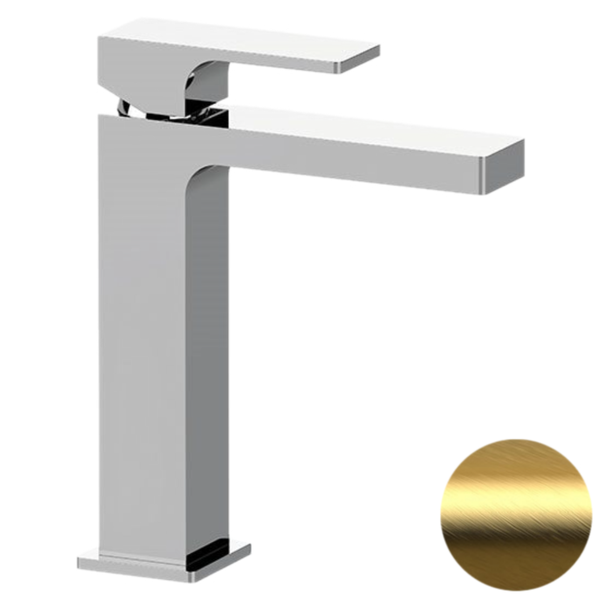 Смеситель для раковины Remer Absolute AU12ABG, золото брашированное