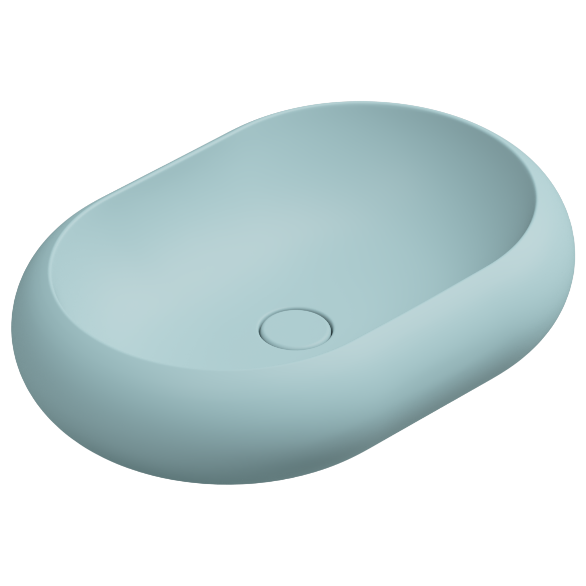 Раковина накладная 60x42 см GSG Ceramic Design Petra PELAV60037, Ice Matt