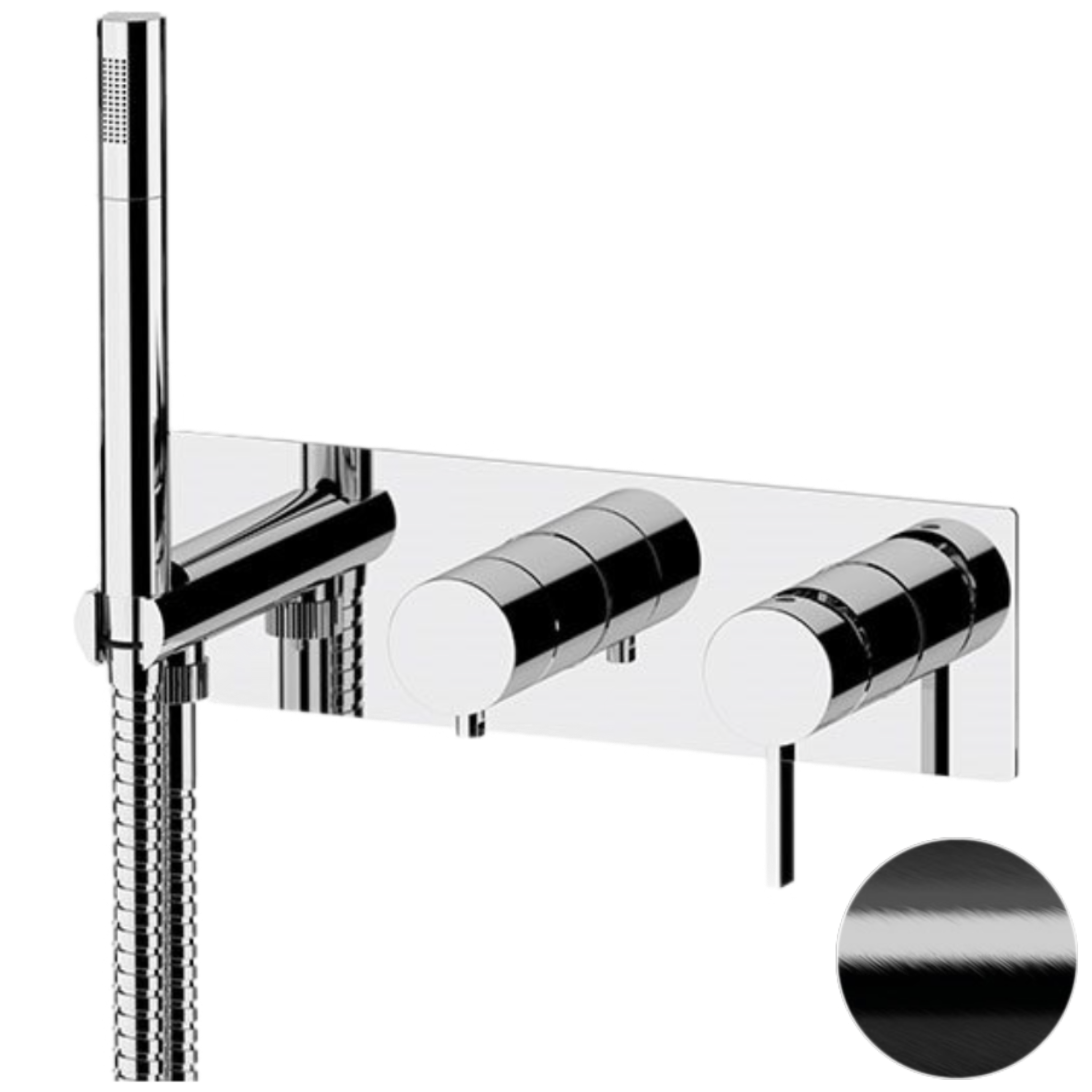 Смеситель для душа Remer Metrica MC97D2CFP, черный брашированный хром