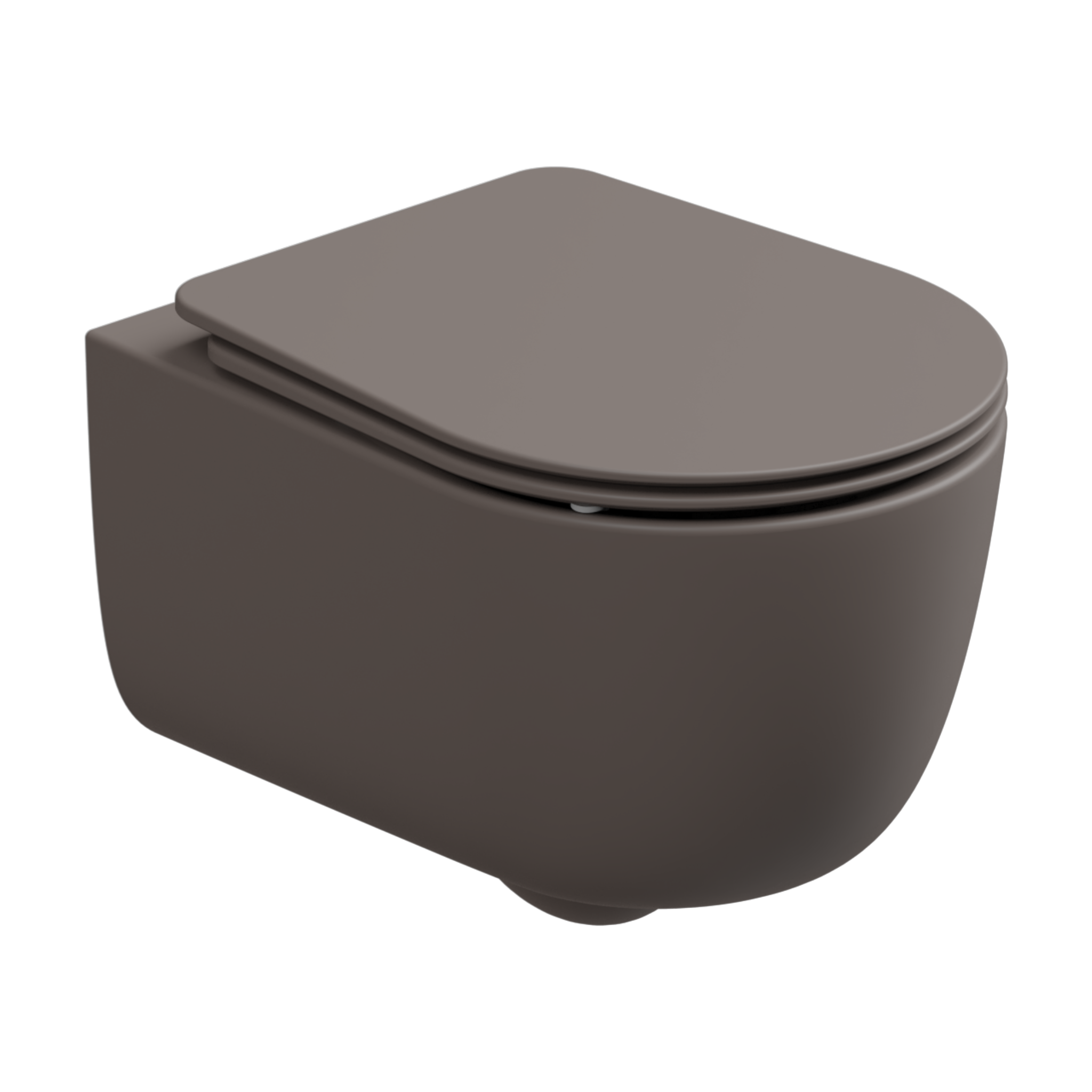 Чаша подвесного унитаза со смывом Smart Clean GSG Ceramic Design Hit! HIWCSO029, Tortora Matt