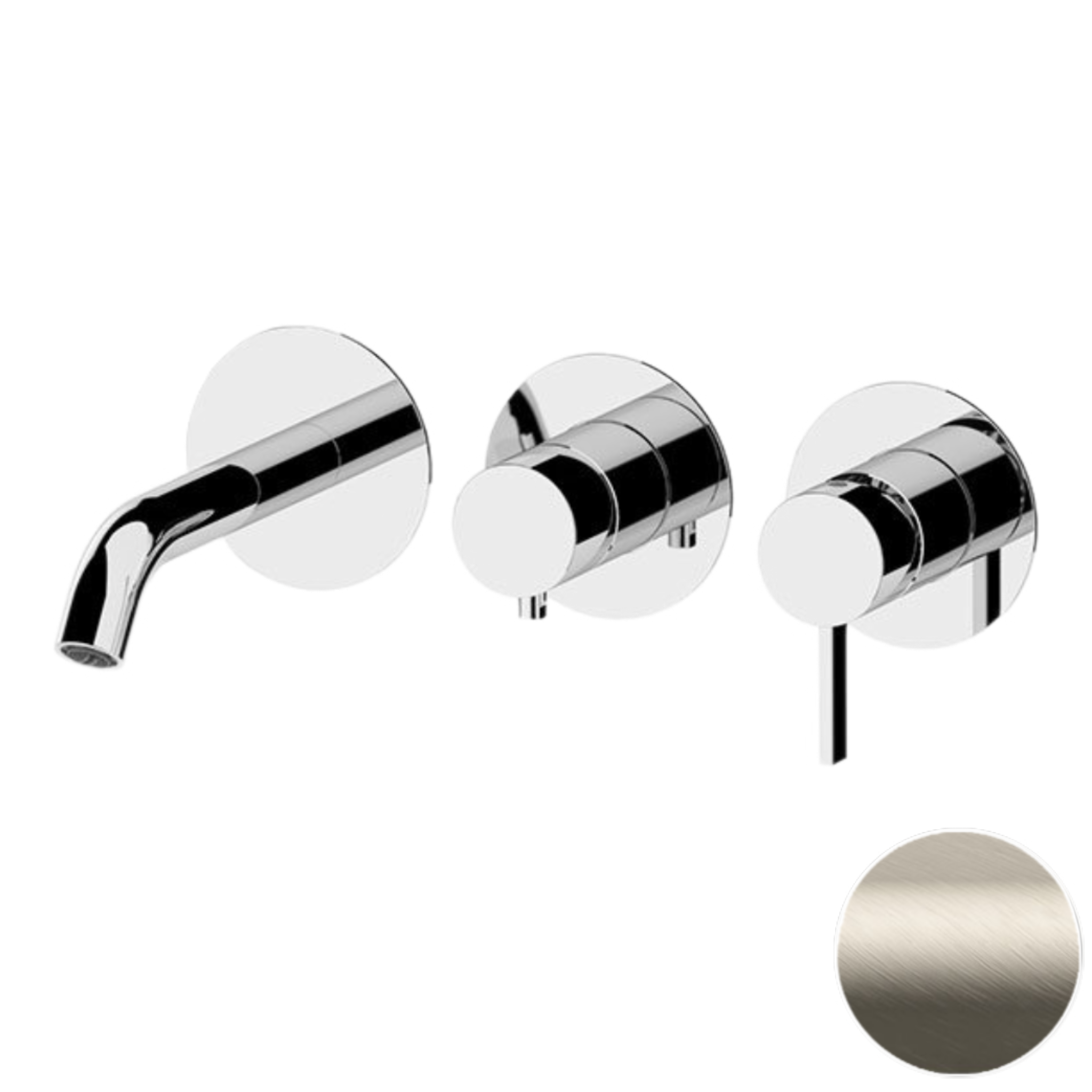 Смеситель для ванны Remer Metrica MC54D2PXV, сталь