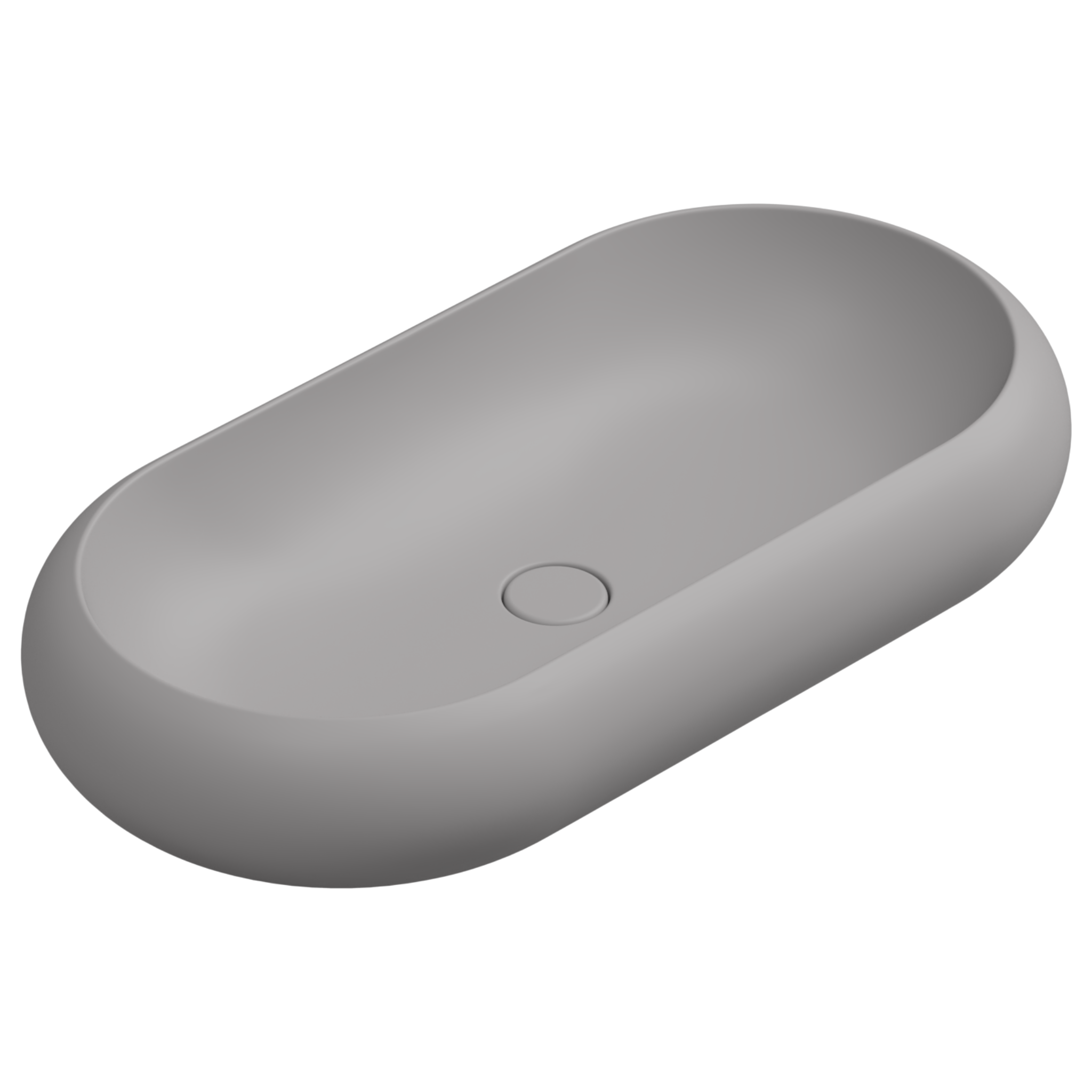 Раковина накладная 80x42 см GSG Ceramic Design Petra PELAV80038, Fumo Matt