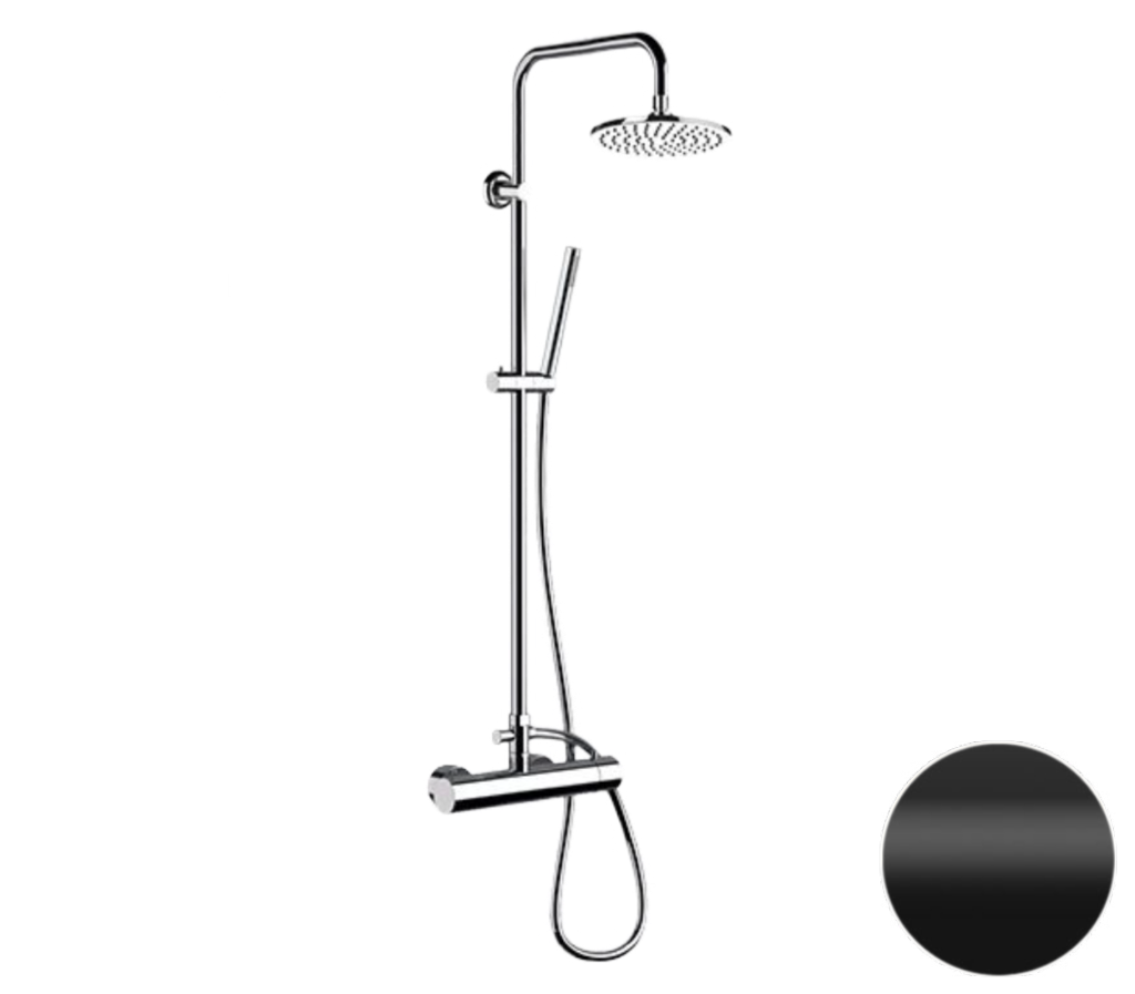 Душевая система Remer Minimal N37RX7MMM20NO, черный матовый