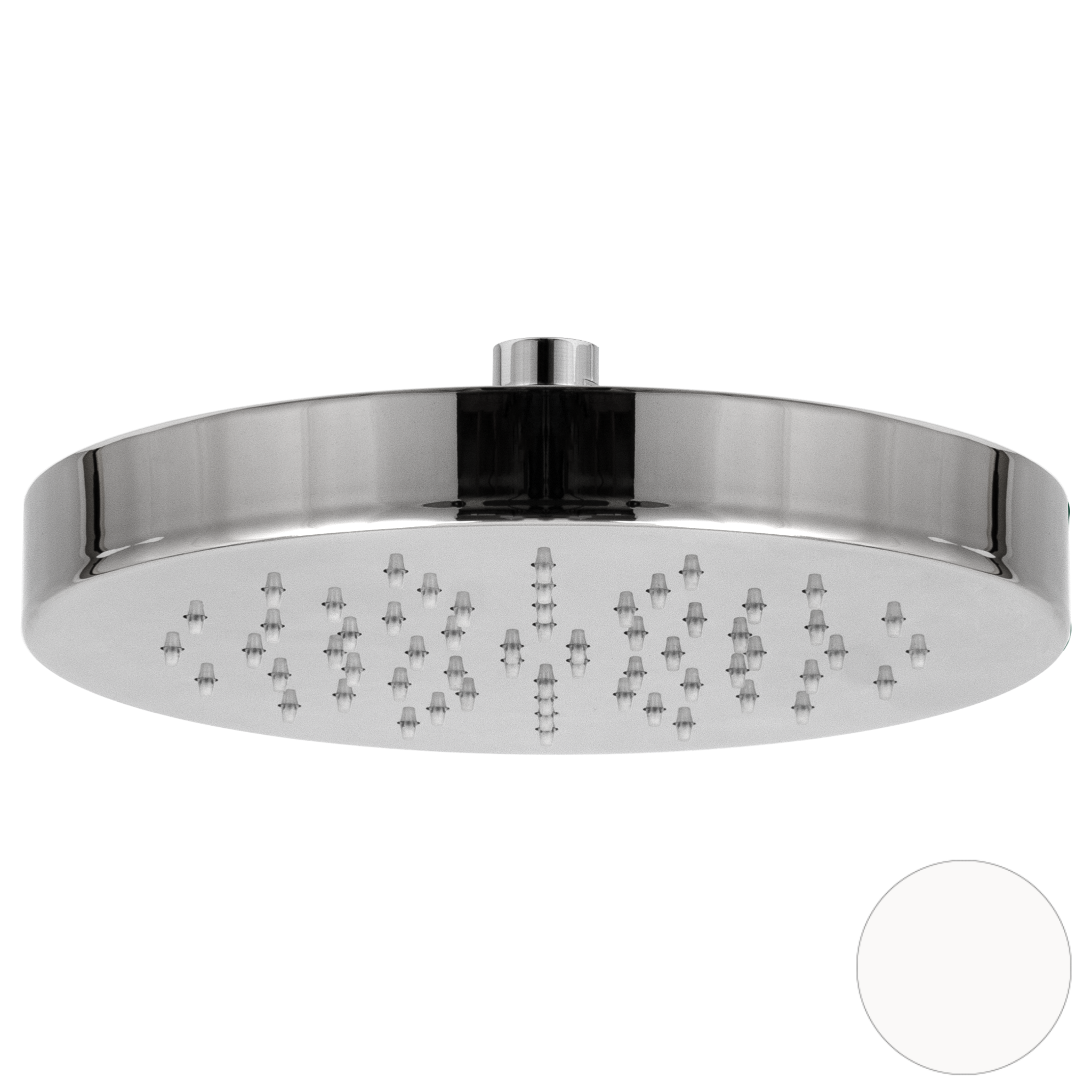 Верхний душ с шарнирным соединением 22 см Daniel A578H3CM2214, белый матовый