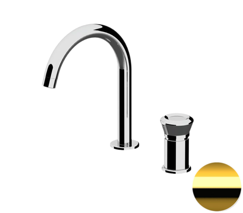 Смеситель для раковины Remer Element ET57DO, золото глянцевое