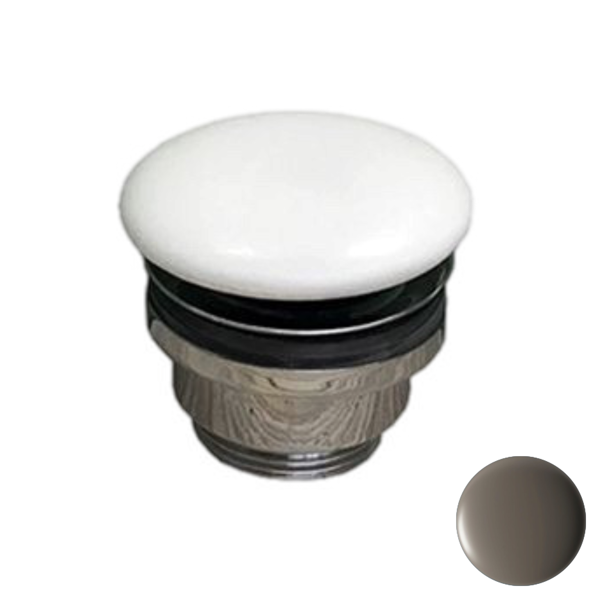 Донный клапан универсальный 1”1/4 с керамической крышкой GSG Ceramic Design PILTONUNIAR029, Tortora Matt