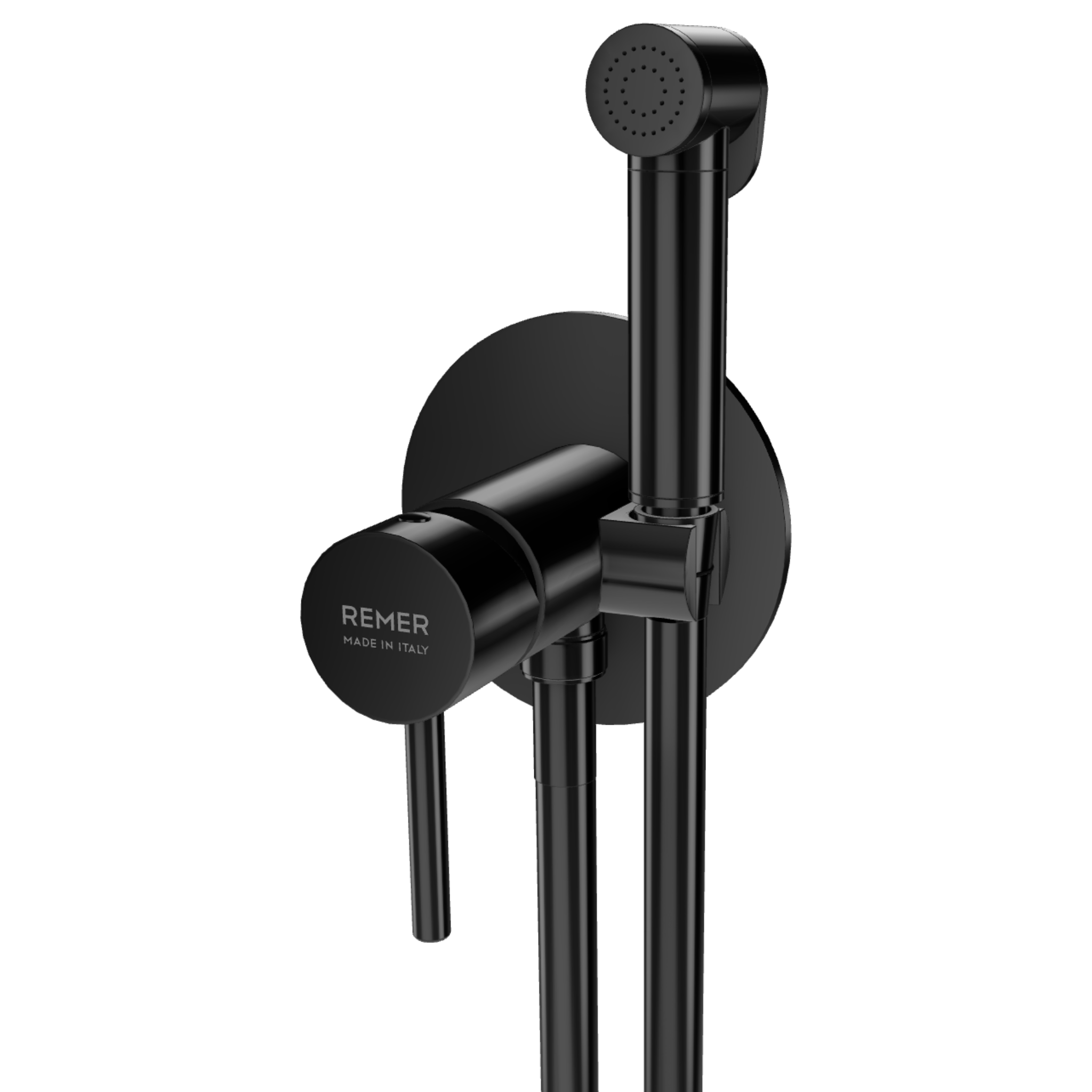 Гигиенический душ со смесителем Remer X Style X65WCFP, чёрный брашированный хром