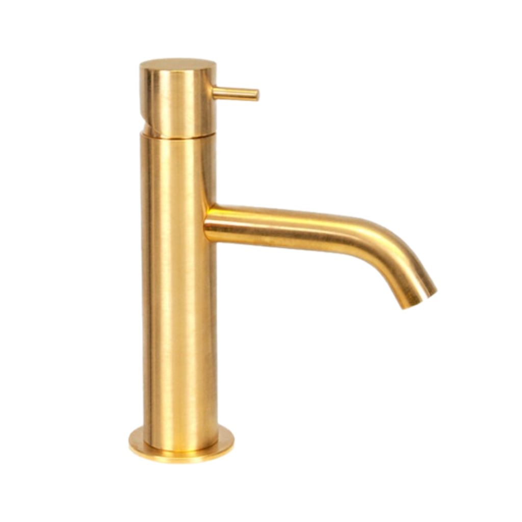 Смеситель для раковины Daniel Tokyo TK606NDP, золото брашированное