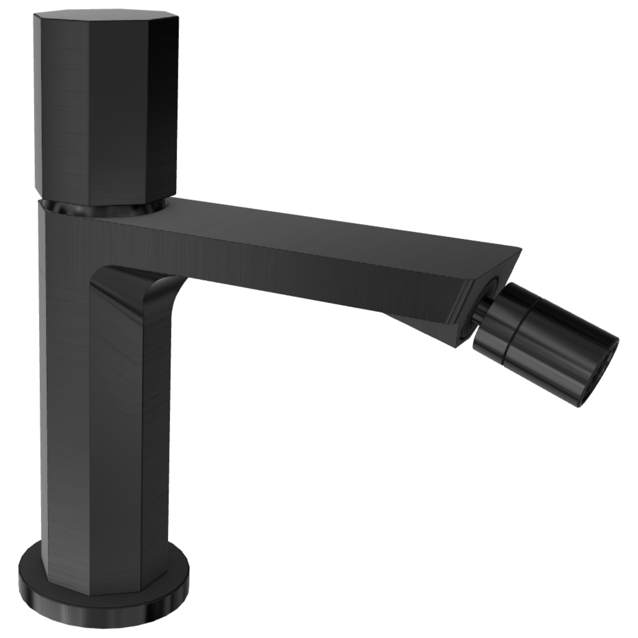 Смеситель для биде Remer Ottagono ON20CCGM, оружейная сталь PVD