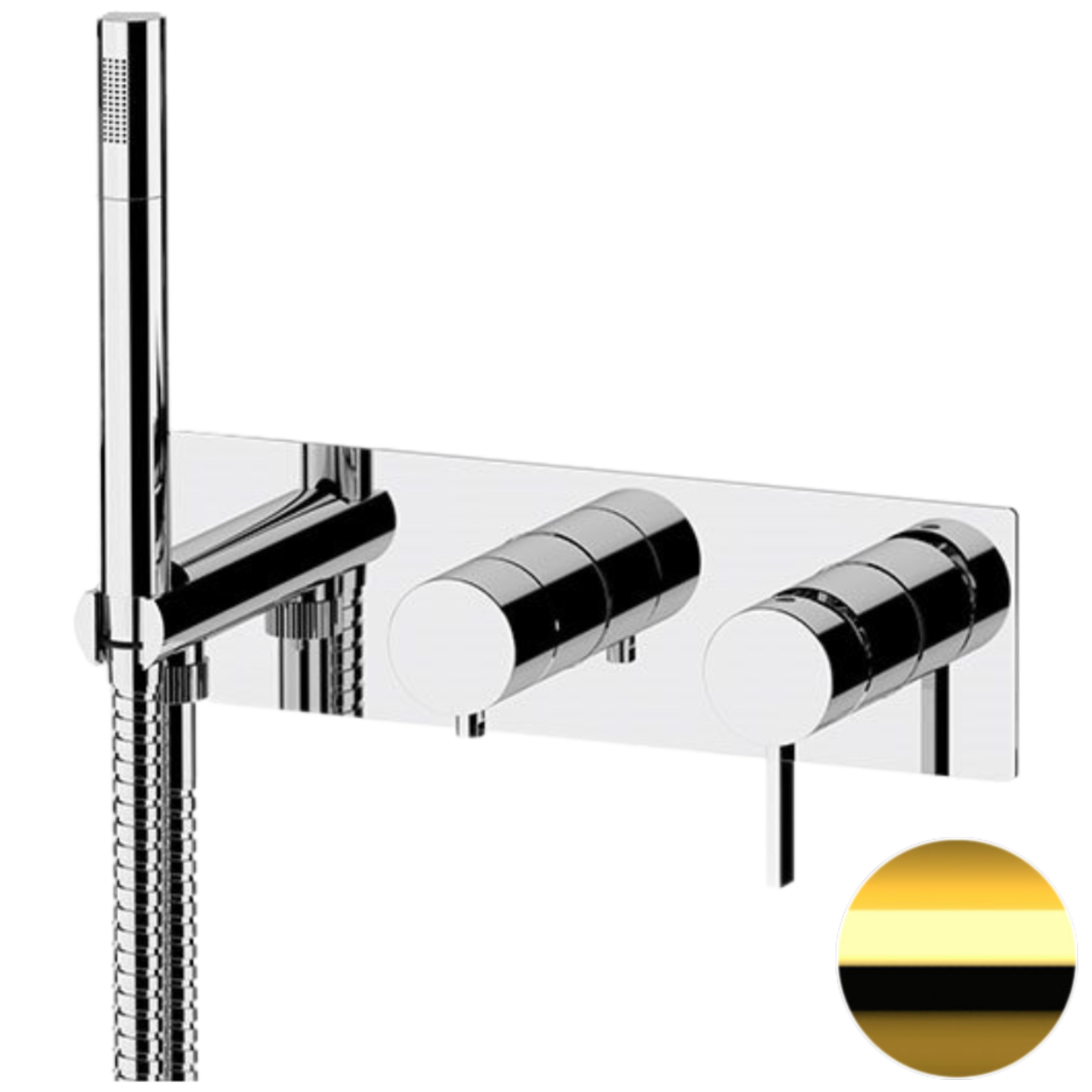 Смеситель для душа Remer Metrica MC97D2DO, золото глянцевое