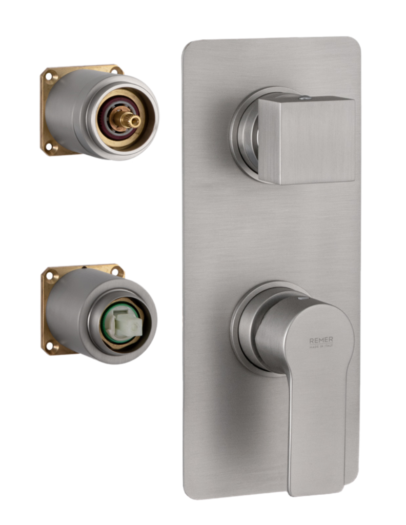 Смеситель для душа Remer Energy EY92KBNPO, никель матовый брашированный