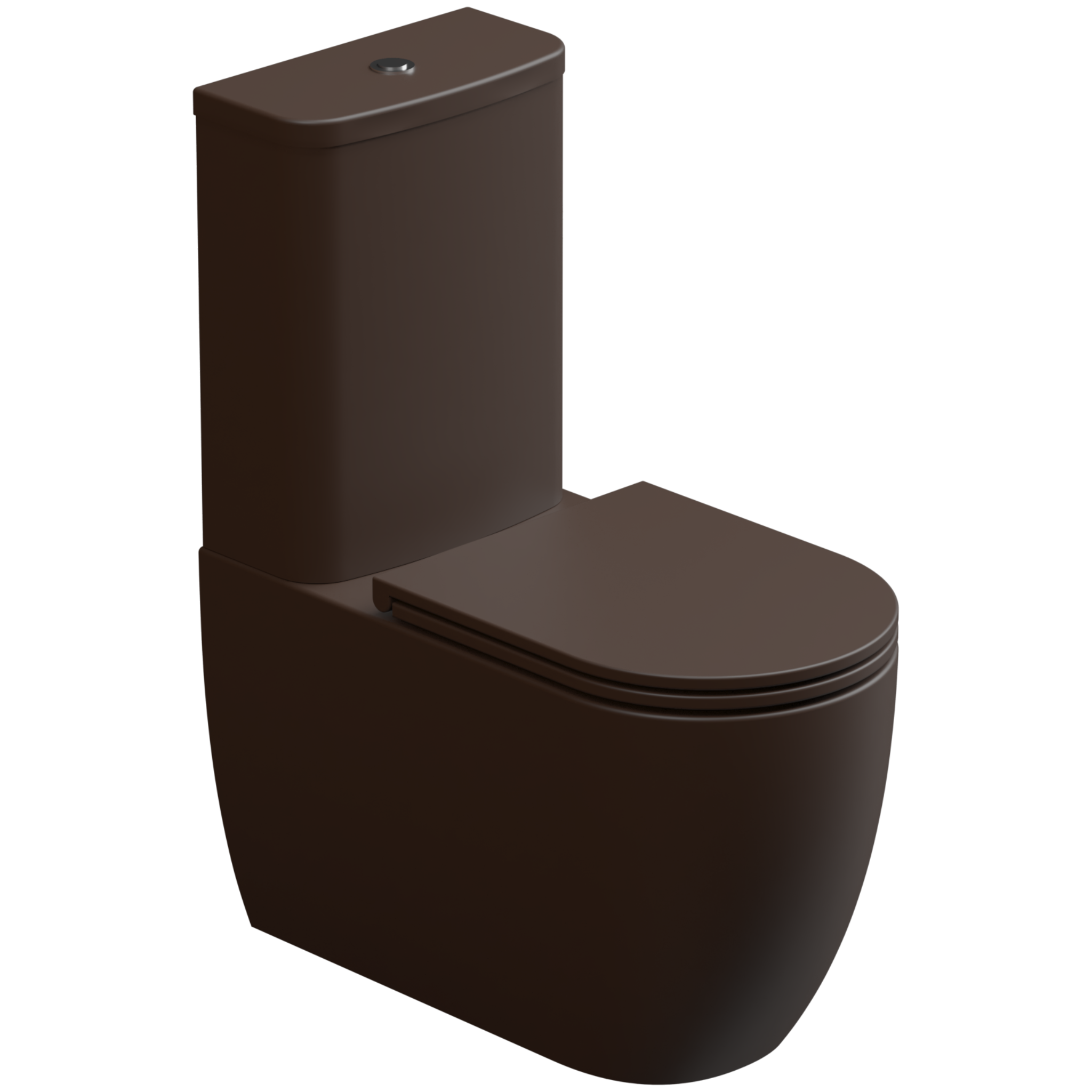 Чаша напольного унитаза биколор GSG Ceramic Design Like LKMBLBI000/035P, White/Cacao Matt