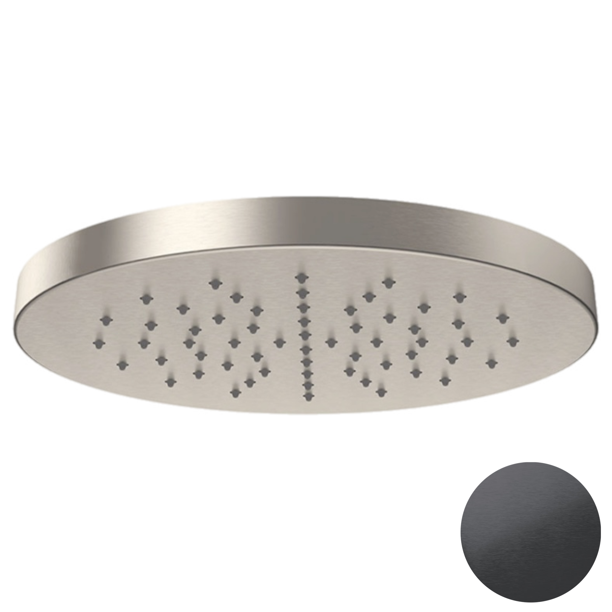 Верхний душ с шарнирным соединением 32 см Daniel SS1A578H3CM32, черный брашированный PVD