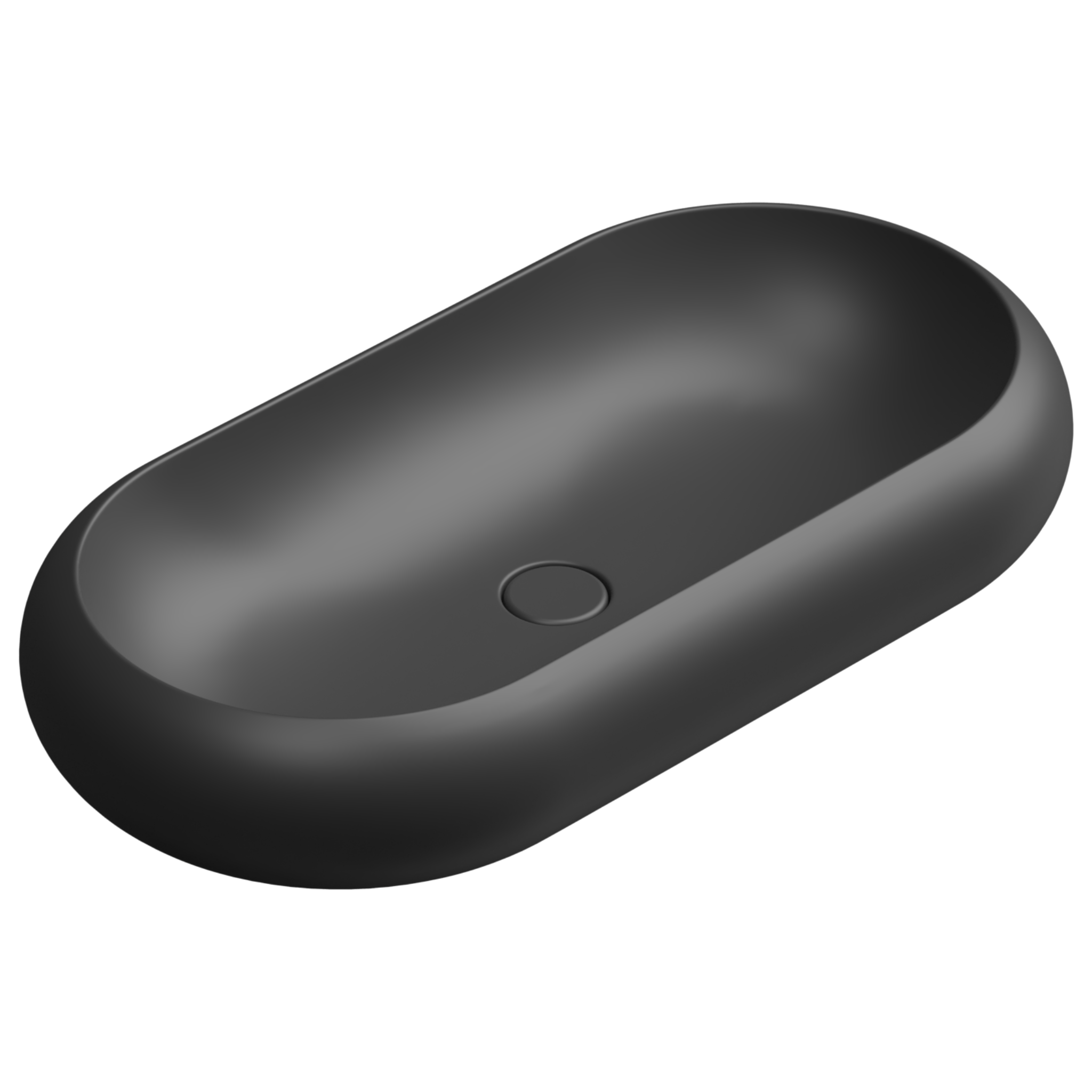 Раковина накладная 80x42 см GSG Ceramic Design Petra PELAV80003, черный матовый