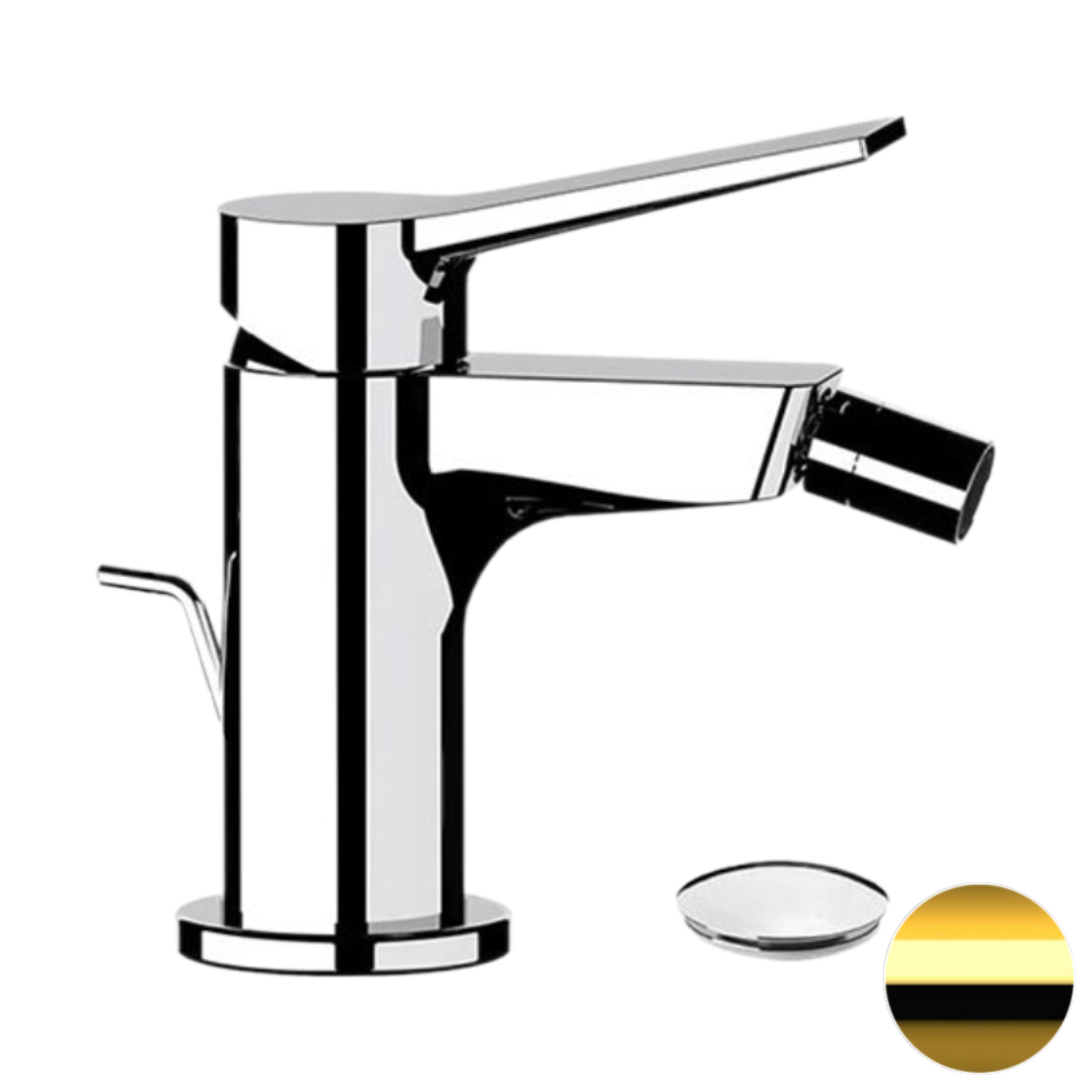 Смеситель для биде Remer Slash SL20DO, золото глянцевое