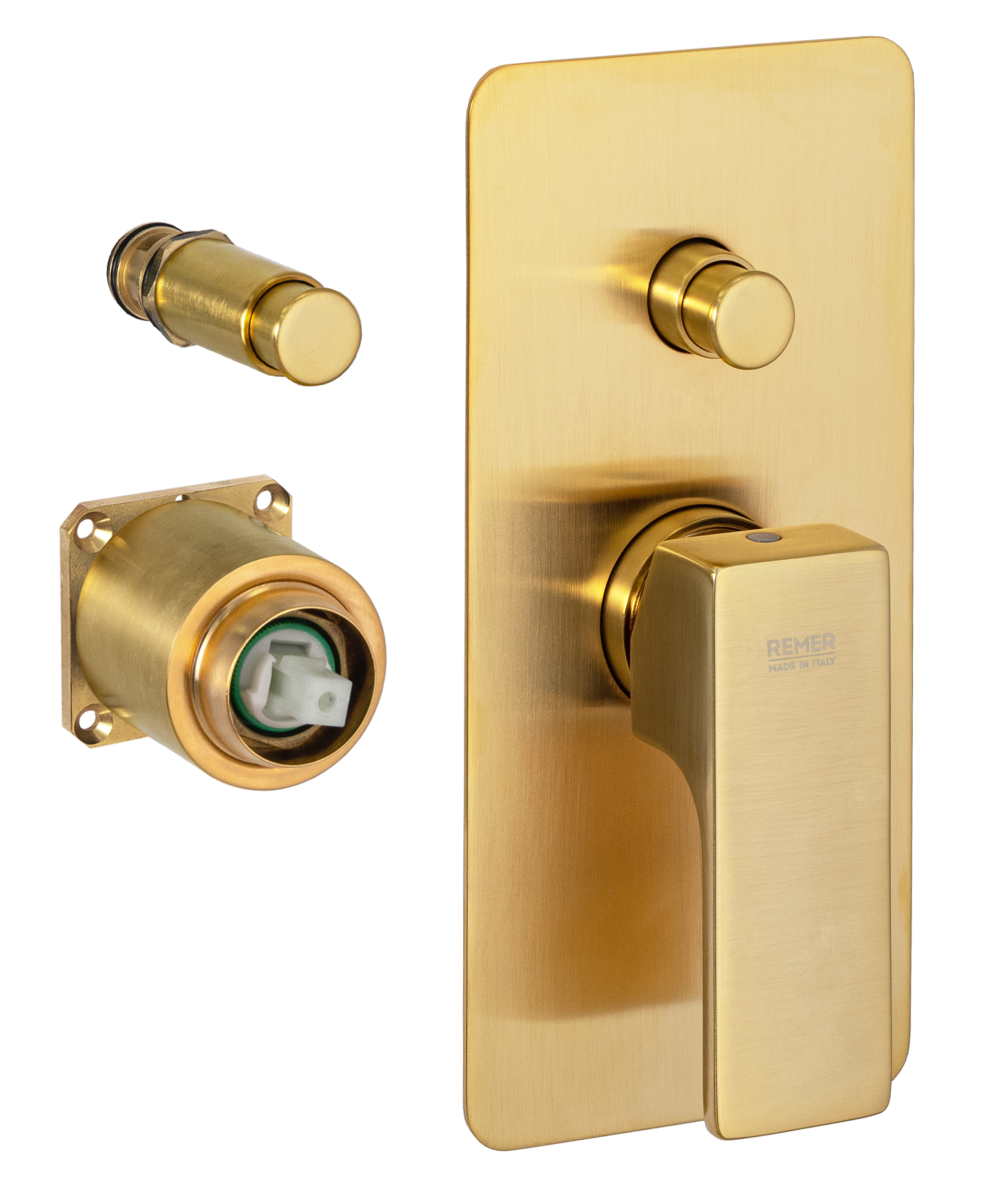 Смеситель для душа Remer Absolute AU09KBBG, золото брашированное