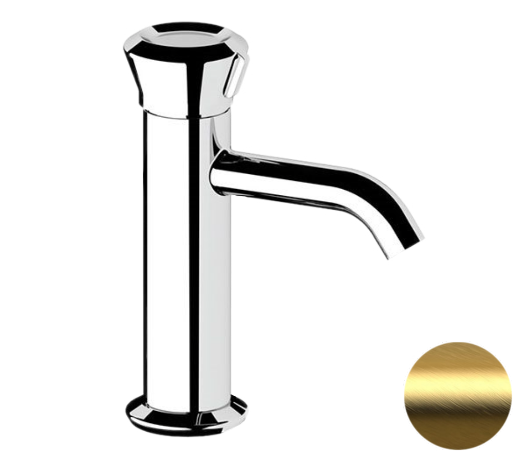 Смеситель для раковины Remer Element ET12BG, золото брашированное