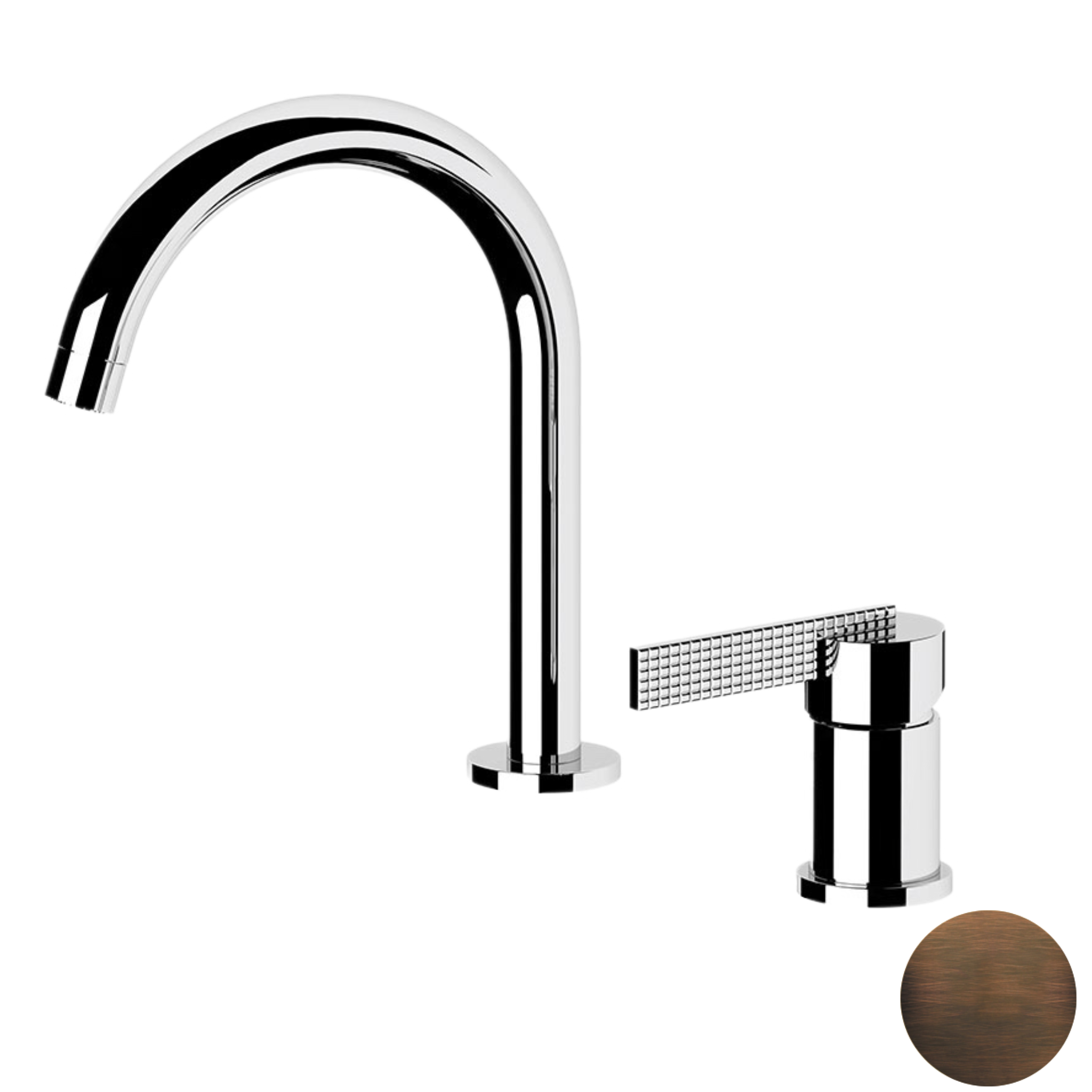 Смеситель для раковины Daniel Club ANC655OIL, бронза масляная