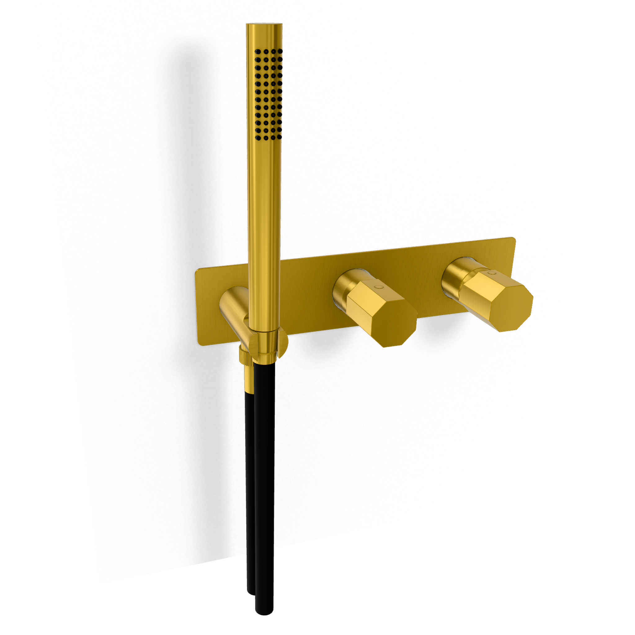 Смеситель для душа Remer Ottagono ON97D3WBHS, латунь брашированная PVD