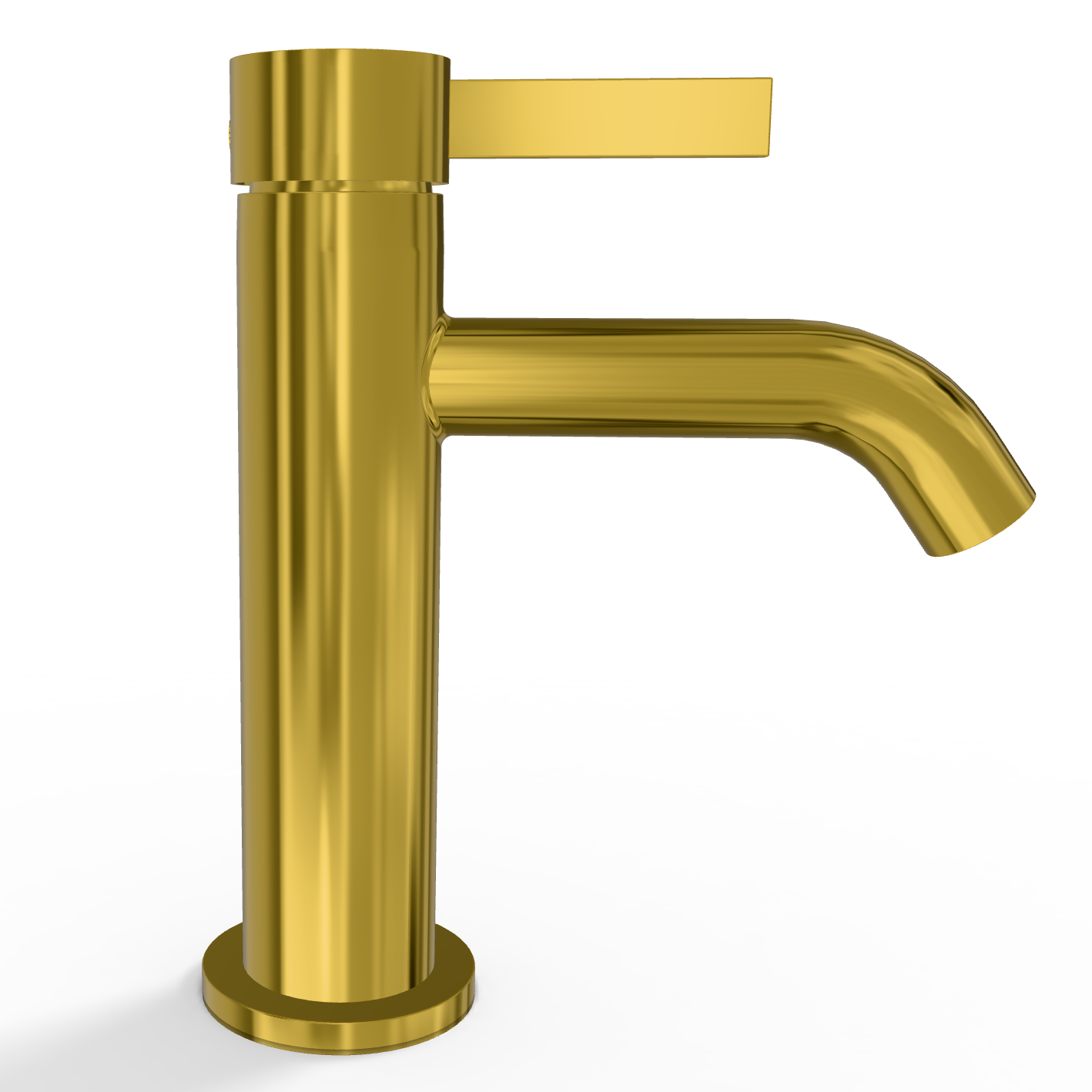 Смеситель для раковины Remer Metrica MC12GP, золото глянцевое PVD